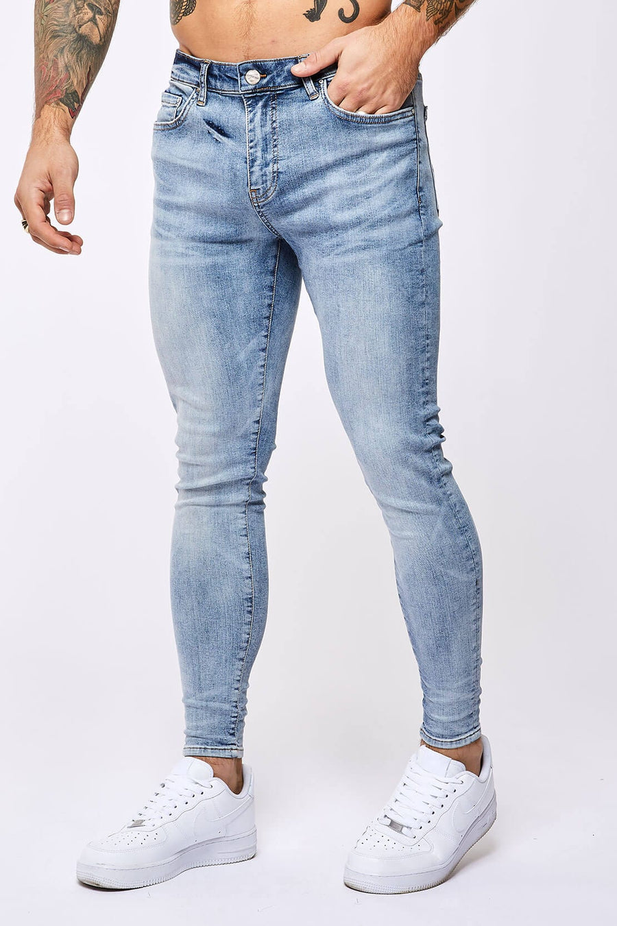 Legend London Jeans SPRAY-ON JEANS - LIGHT BLUE OVERDYE