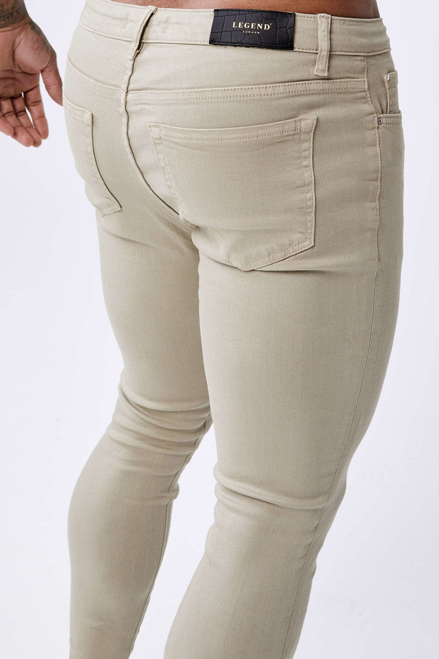 Legend London Jeans Spray-On Jeans - Stone