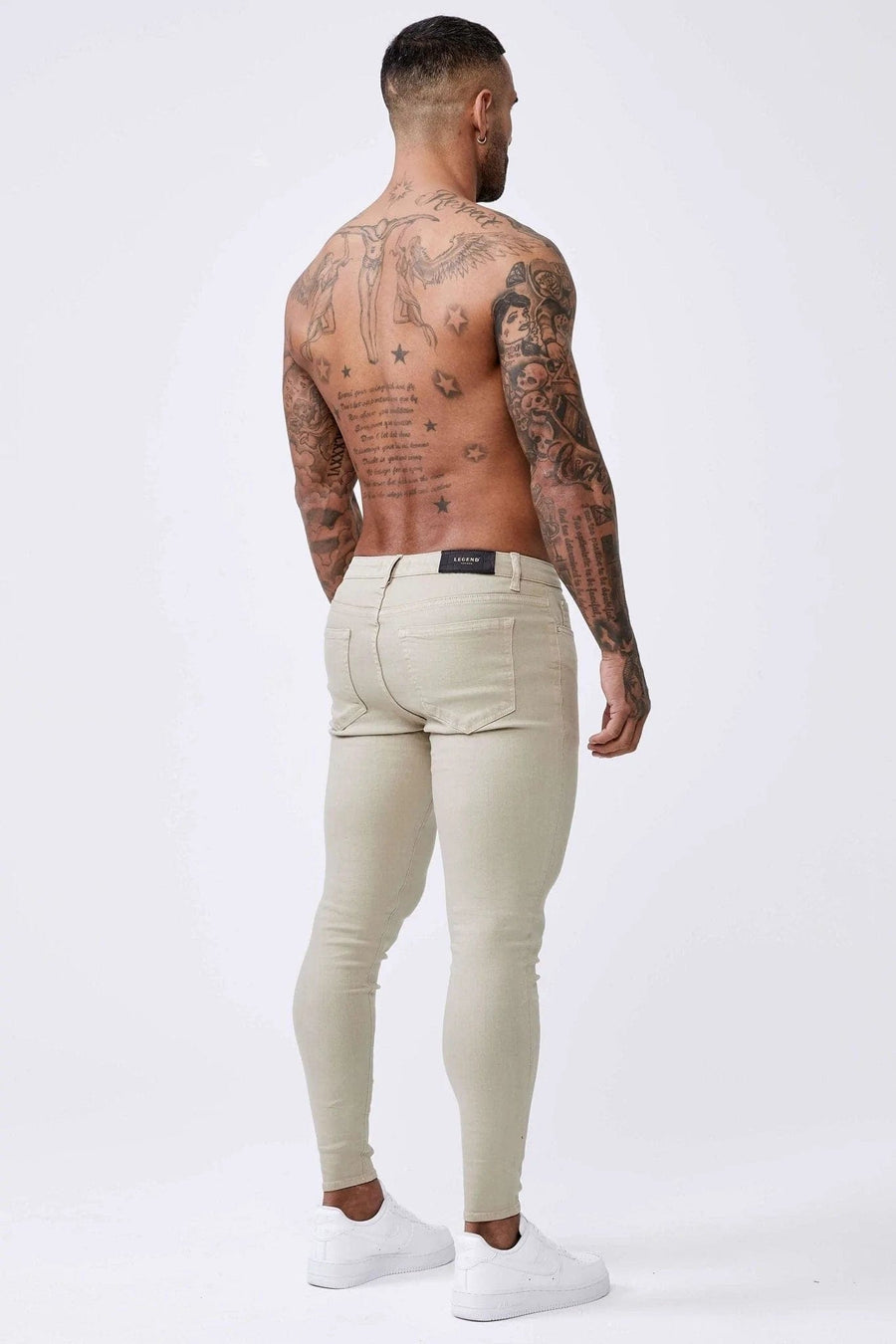 Legend London Jeans Spray-On Jeans - Stone