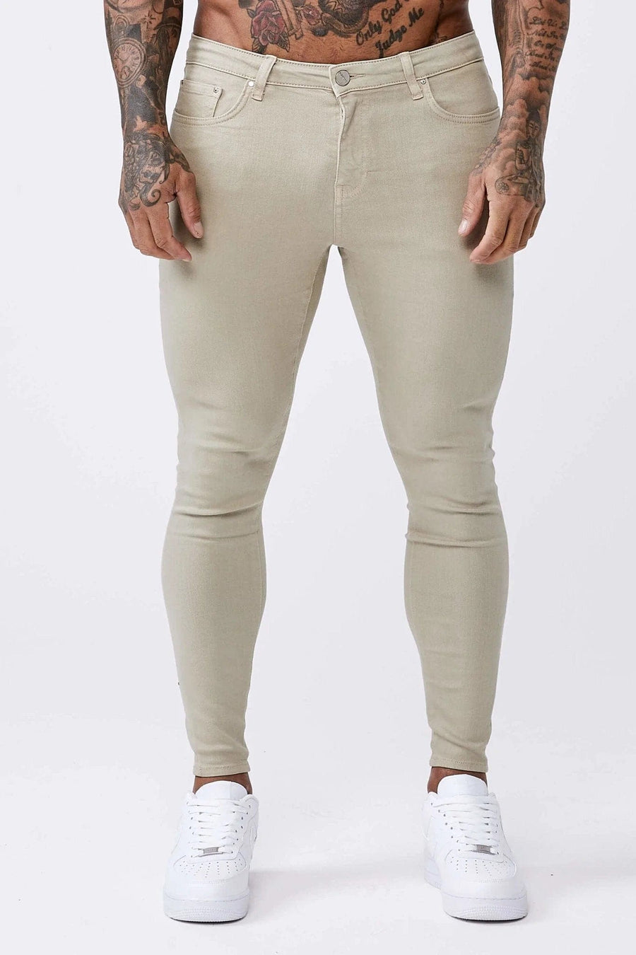 Legend London Jeans Spray-On Jeans - Stone