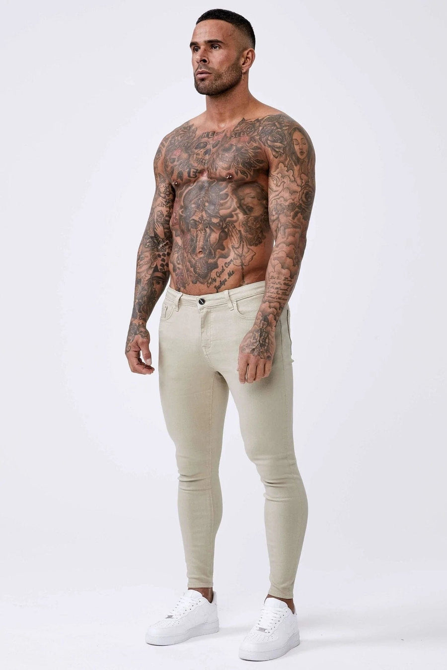 Legend London Jeans Spray-On Jeans - Stone