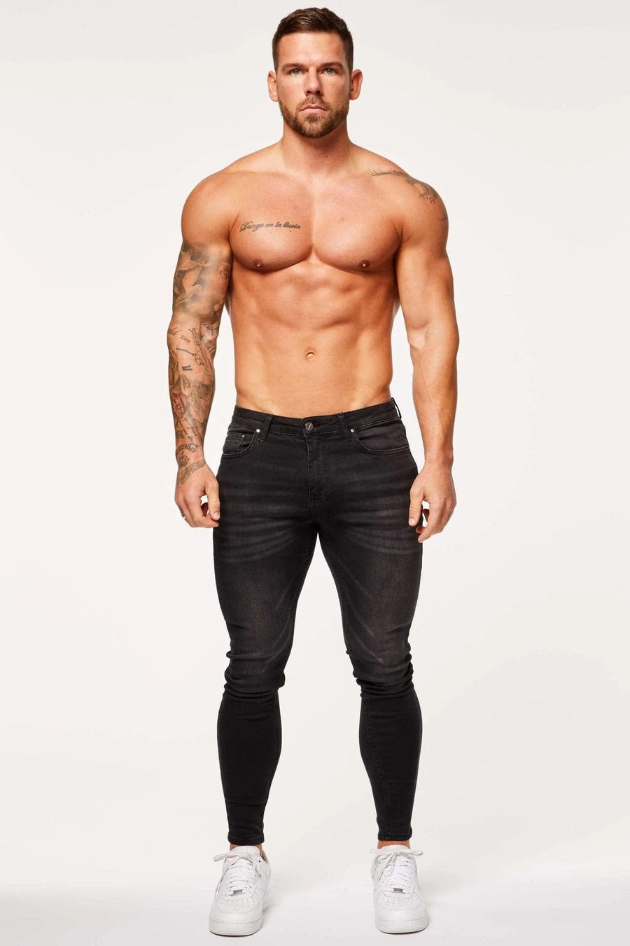 Legend London Jeans SPRAY ON JEANS - WASHED BLACK