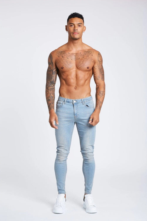 Legend London Jeans Stone Washed Spray on Jeans - Non Ripped