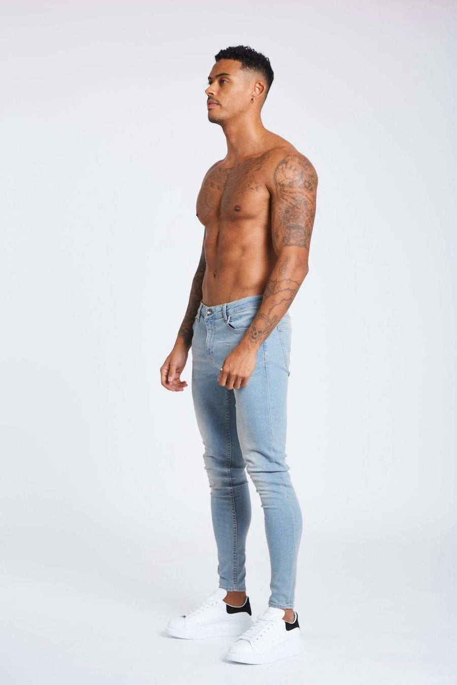 Legend London Jeans Stone Washed Spray on Jeans - Non Ripped