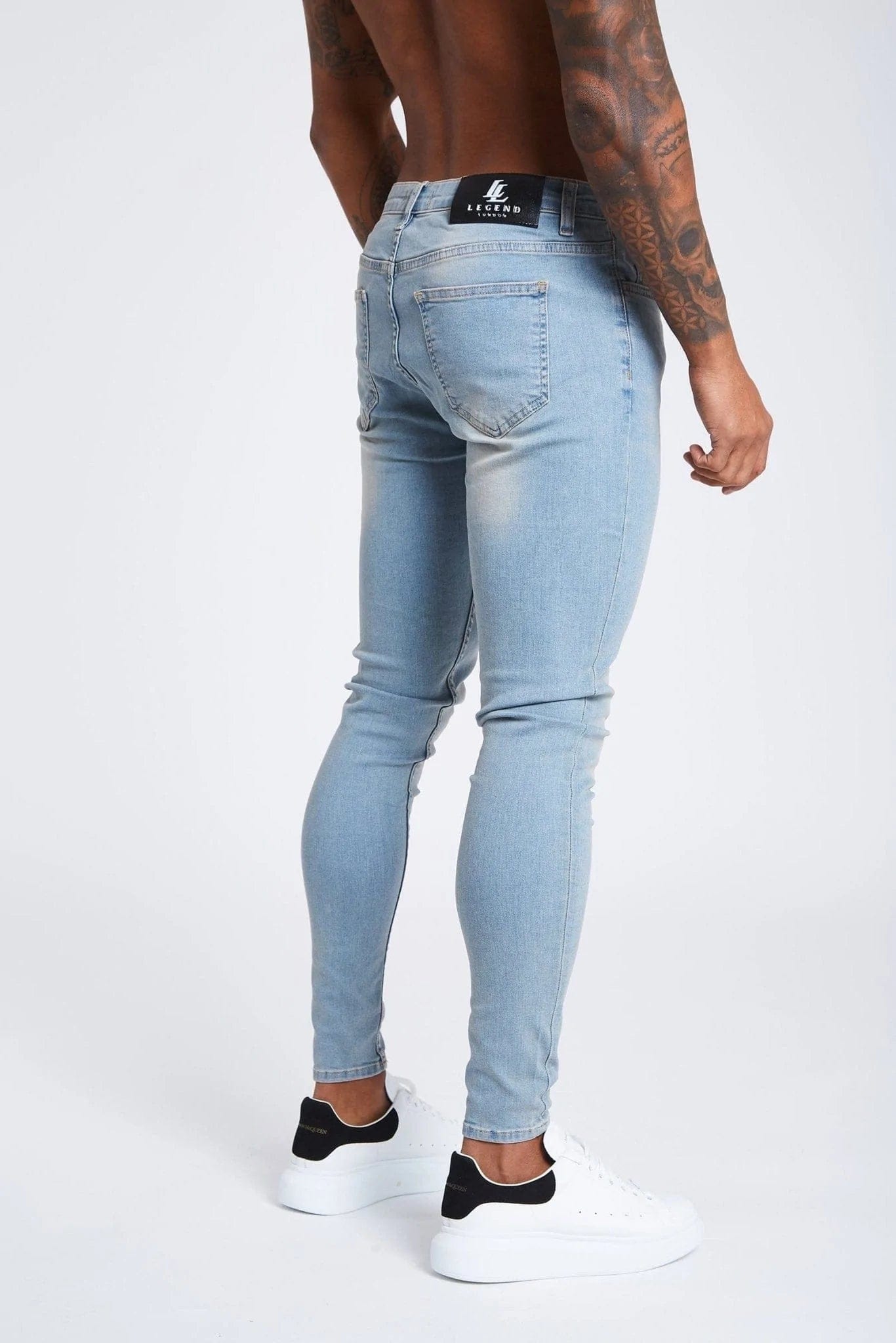 Legend London Jeans Stone Washed Spray on Jeans - Non Ripped