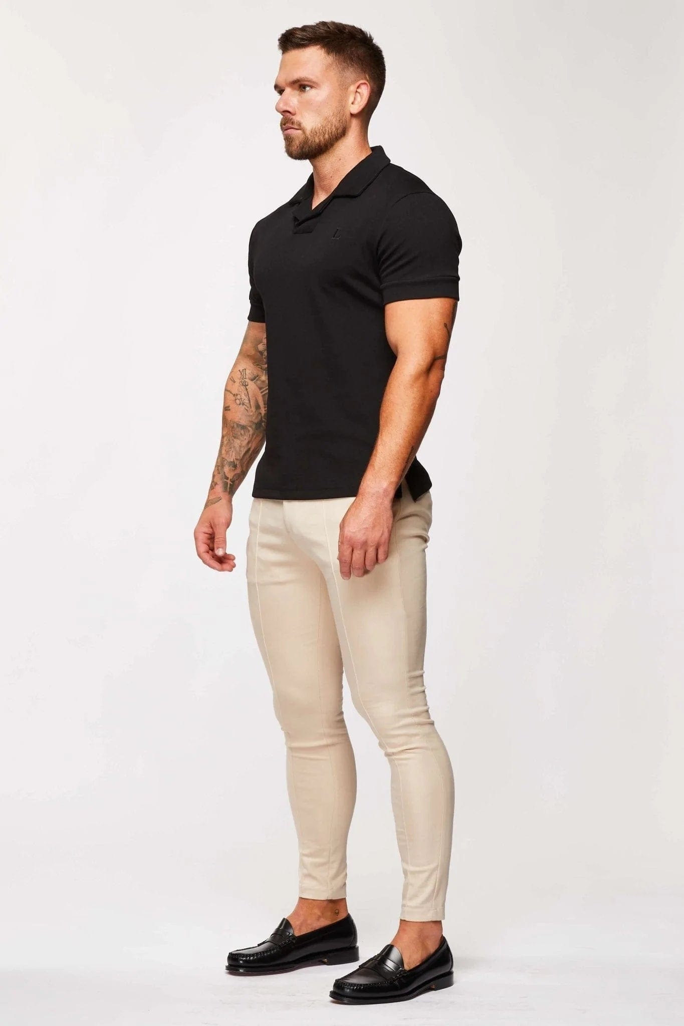 Black polo tan hotsell pants