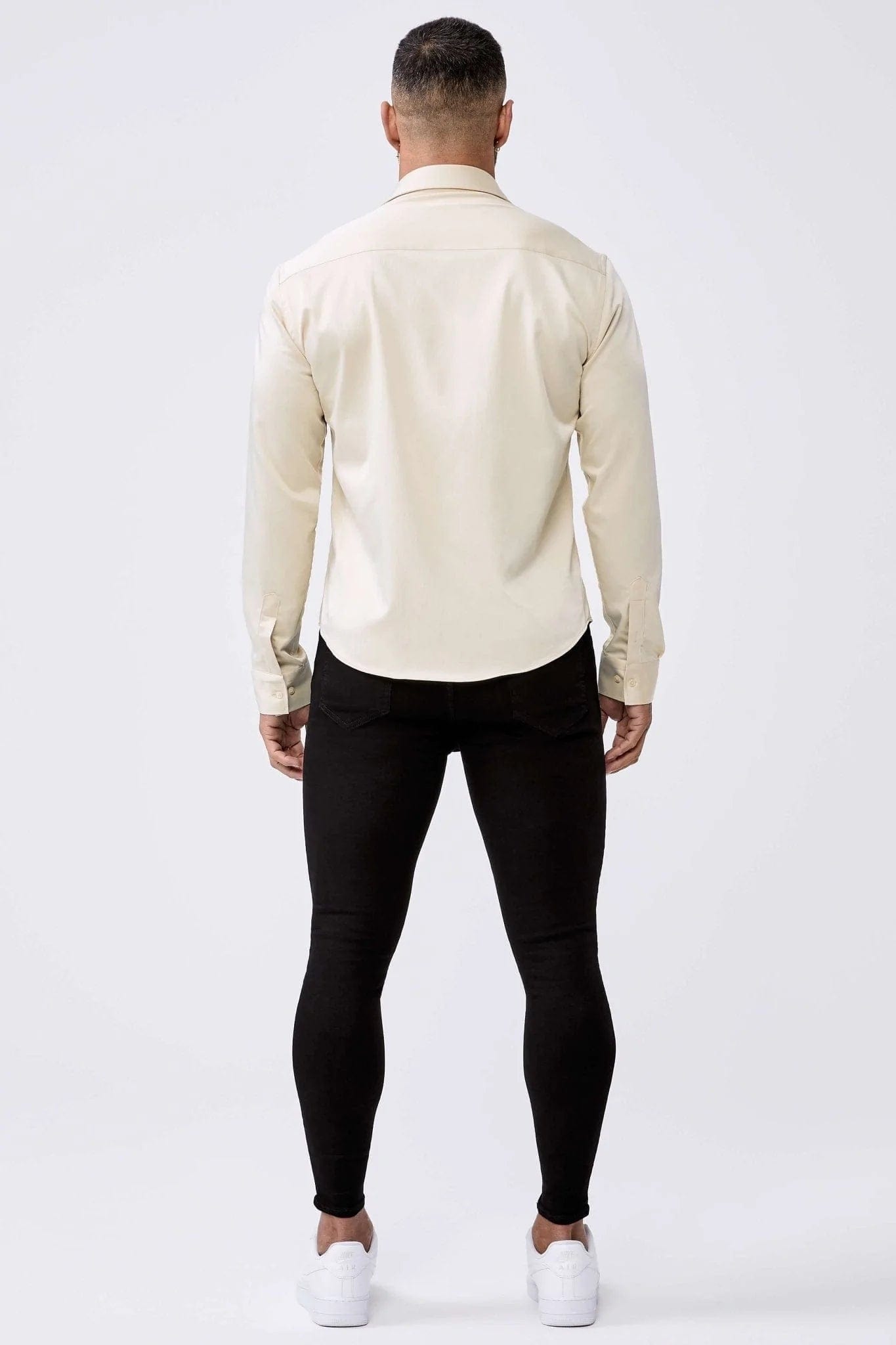 Legend London Shirts Long Sleeve Satin Shirt – Champagne
