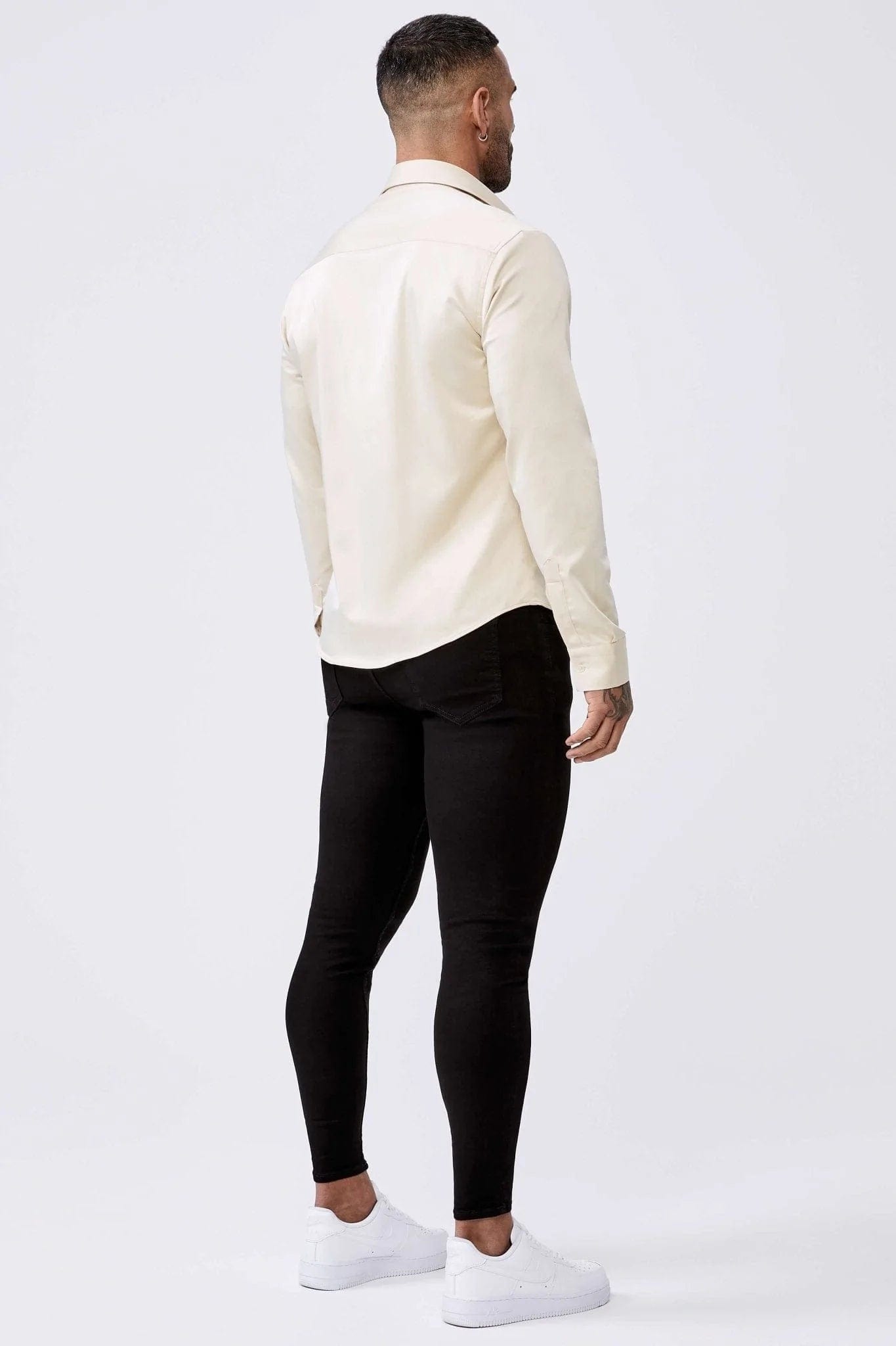 Legend London Shirts Long Sleeve Satin Shirt – Champagne