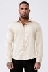 Legend London Shirts Long Sleeve Satin Shirt – Champagne