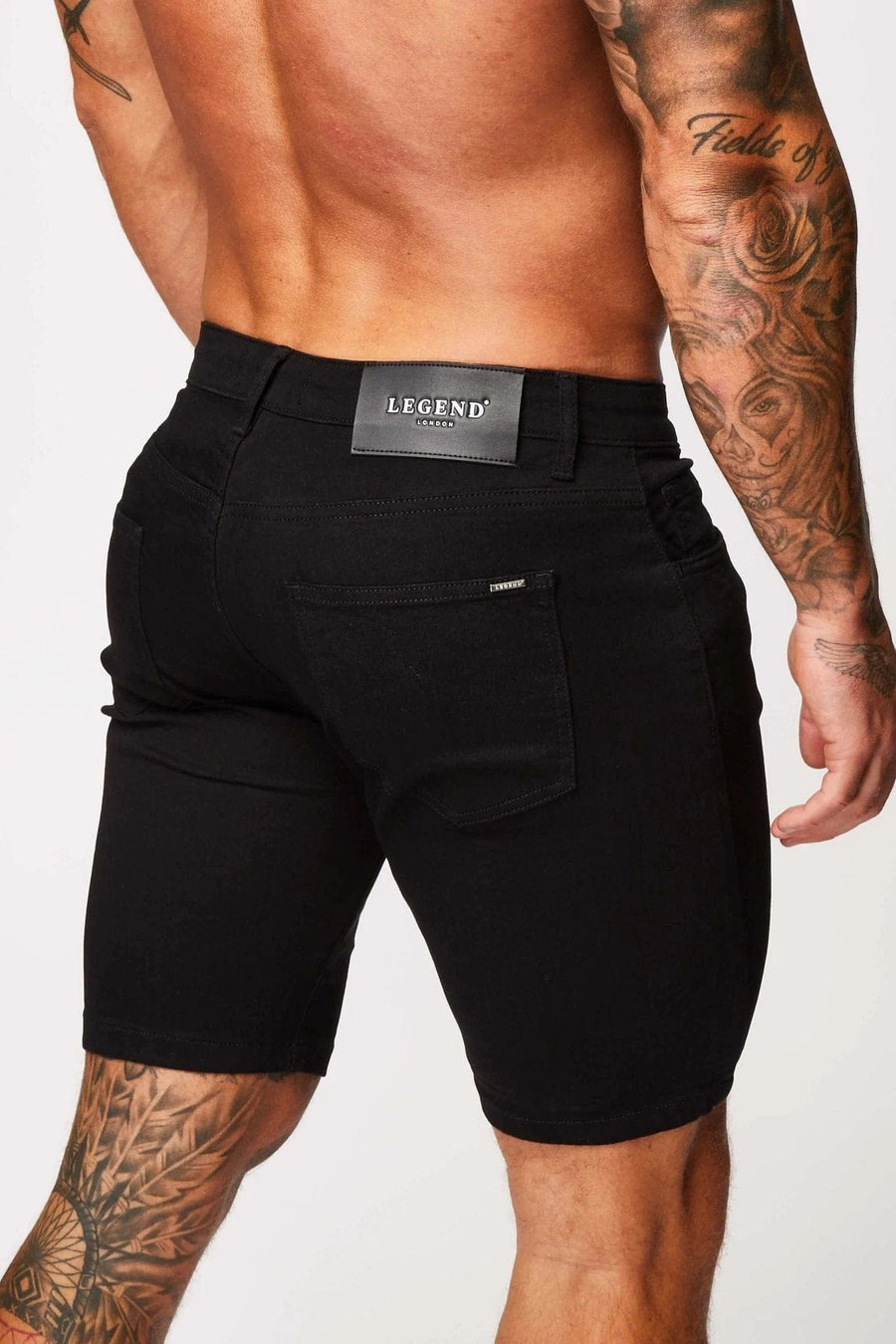 Legend London Shorts Black Denim Shorts - Non-Ripped