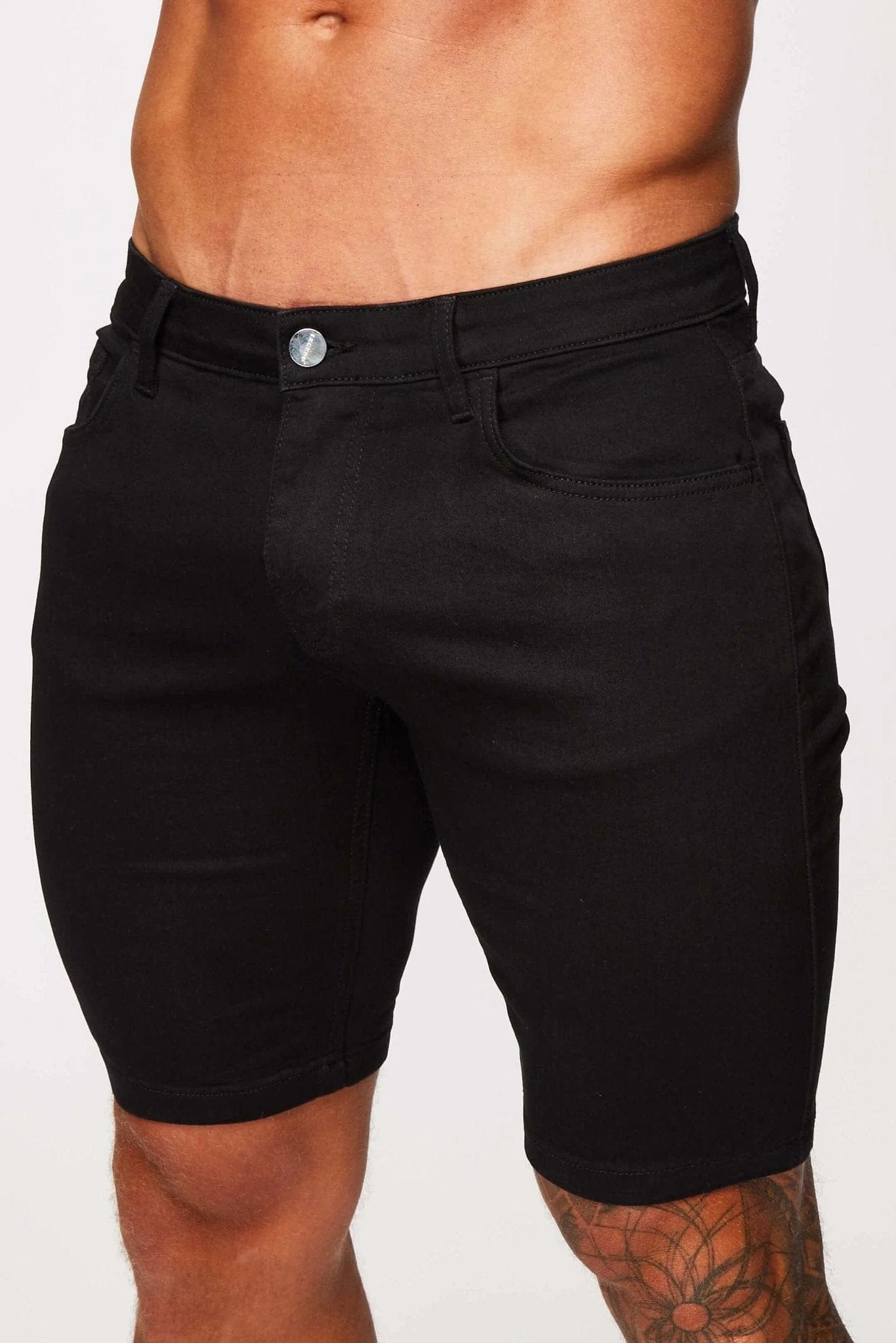 Legend London Shorts Black Denim Shorts - Non-Ripped