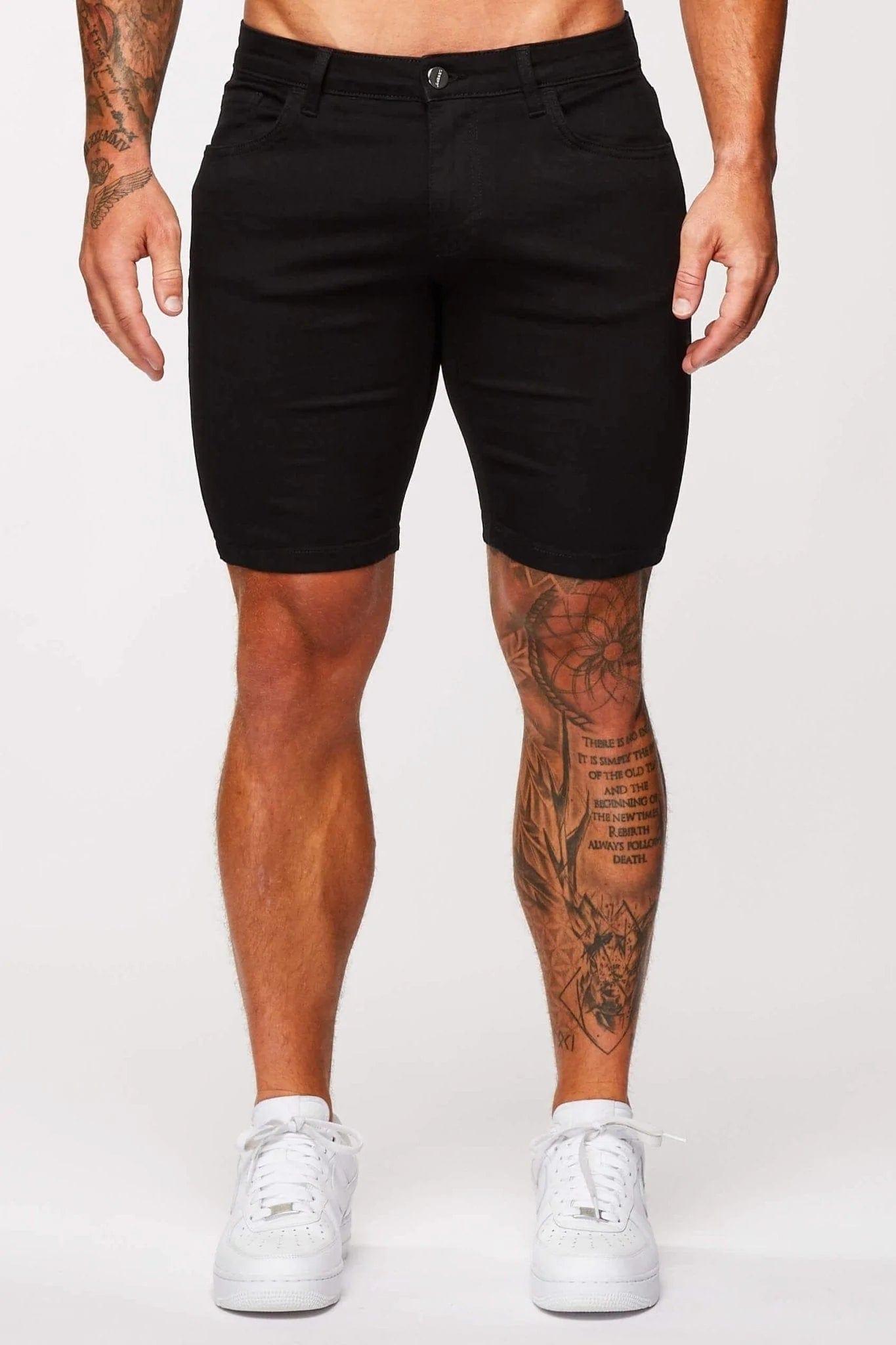 Legend London Shorts Black Denim Shorts - Non-Ripped