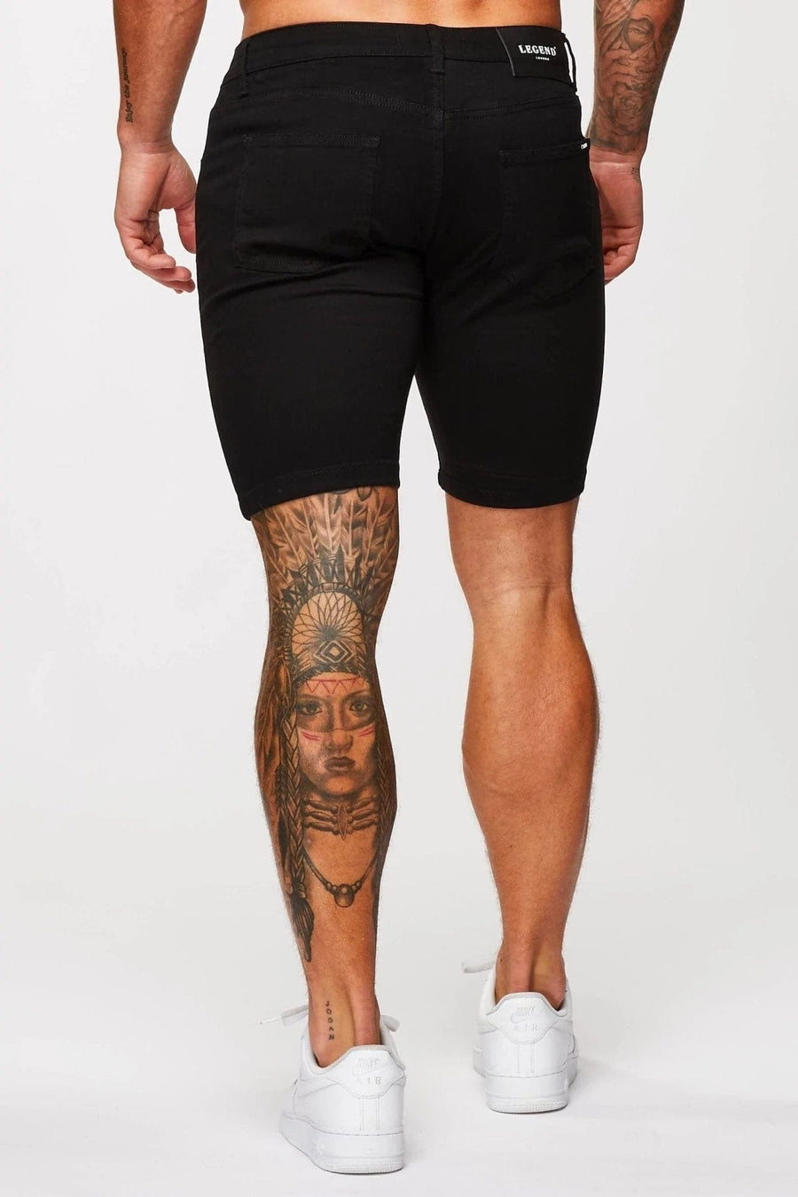 Legend London Shorts Black Denim Shorts - Non-Ripped