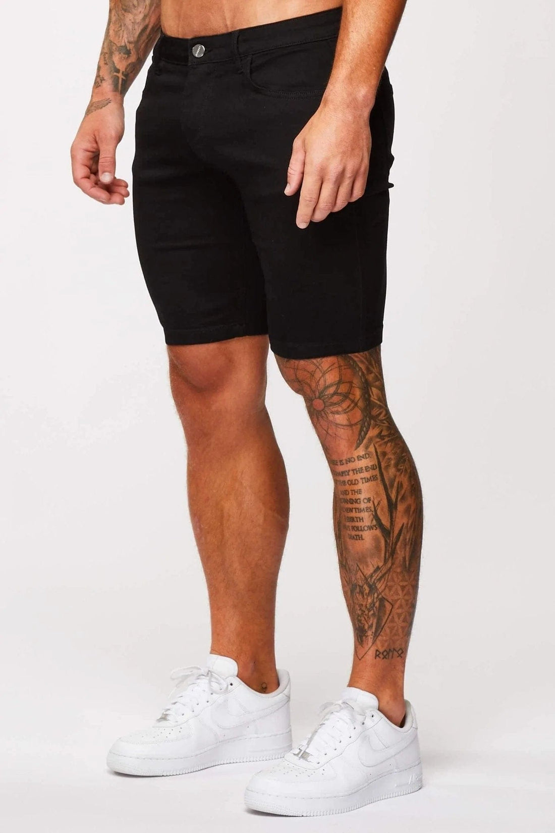 Legend London Shorts Black Denim Shorts - Non-Ripped