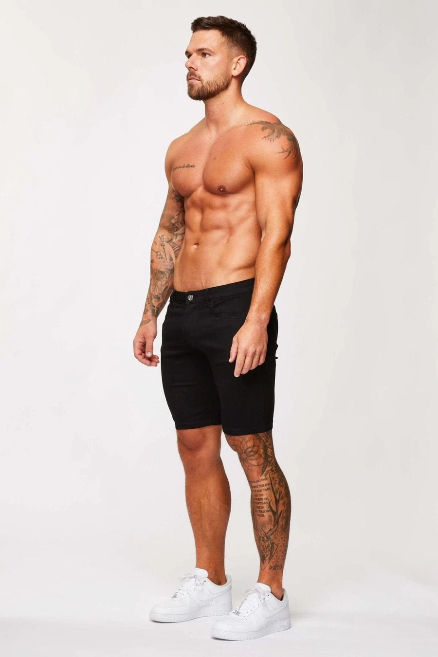 Legend London Shorts Black Denim Shorts - Non-Ripped