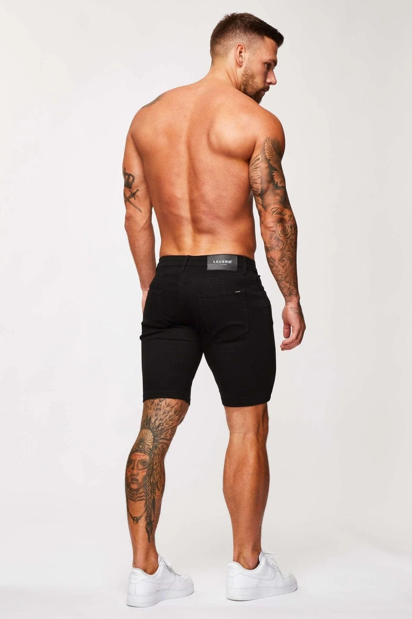 Legend London Shorts Black Denim Shorts - Non-Ripped