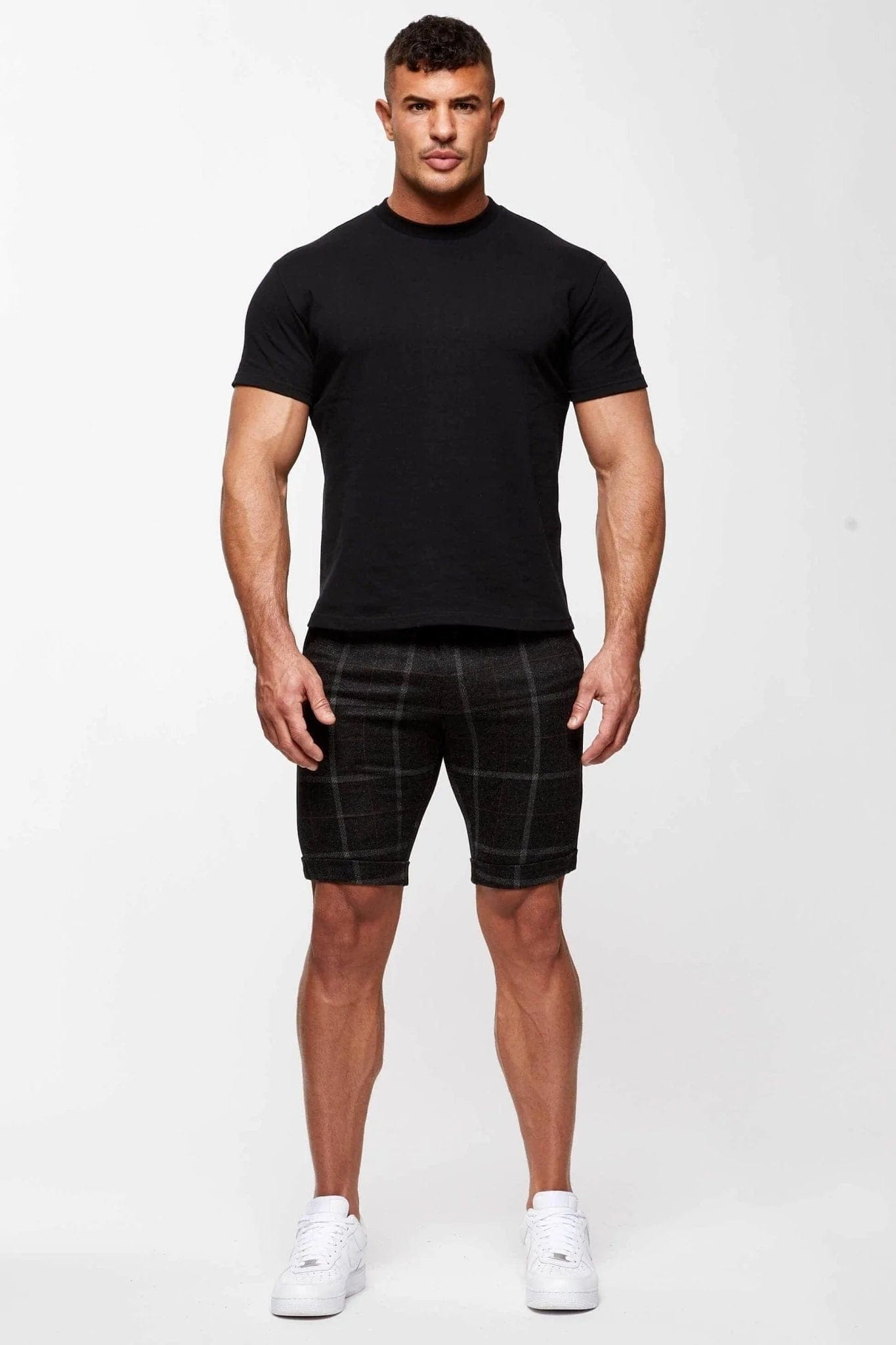 Legend London Shorts CHECKERED SHORT - BLACK