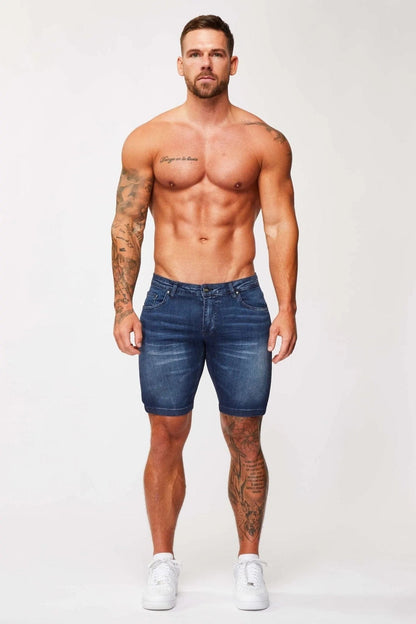 Legend London Shorts DENIM SHORT - DARK INDIGO FADE WASH