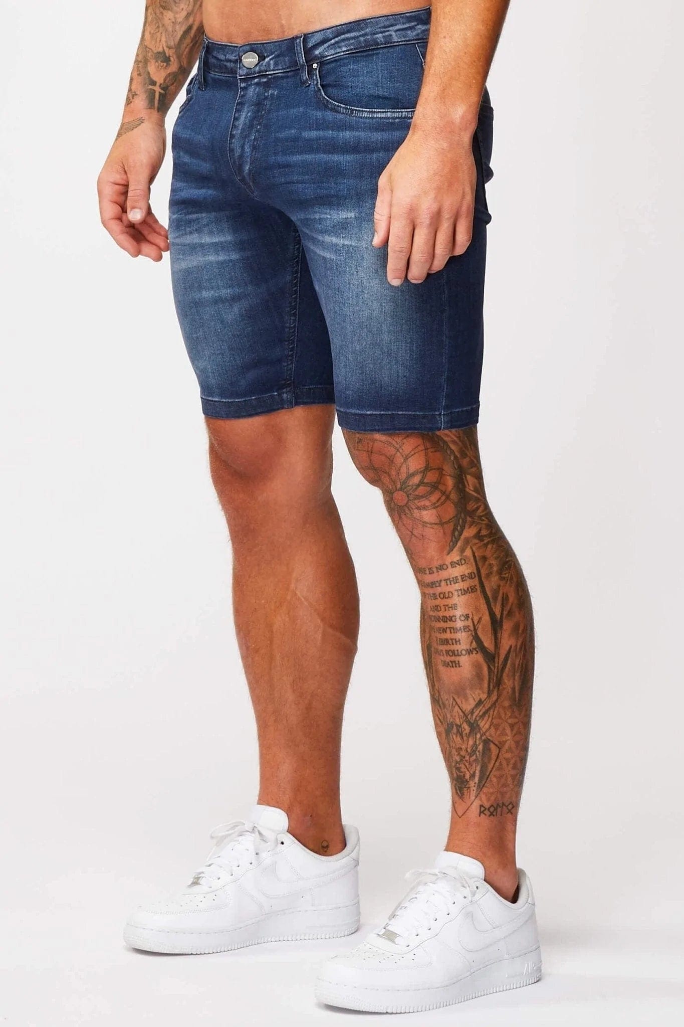 Legend London Shorts DENIM SHORT - DARK INDIGO FADE WASH