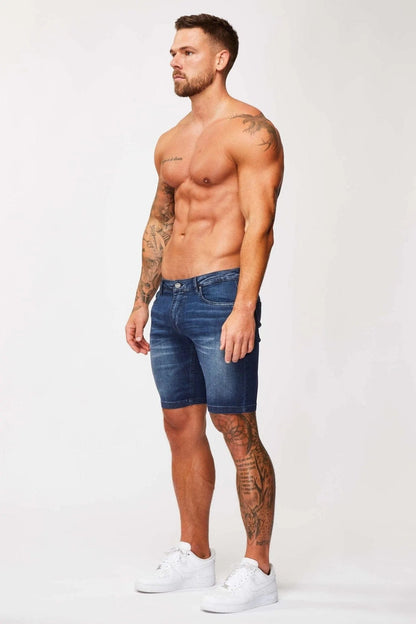 Legend London Shorts DENIM SHORT - DARK INDIGO FADE WASH