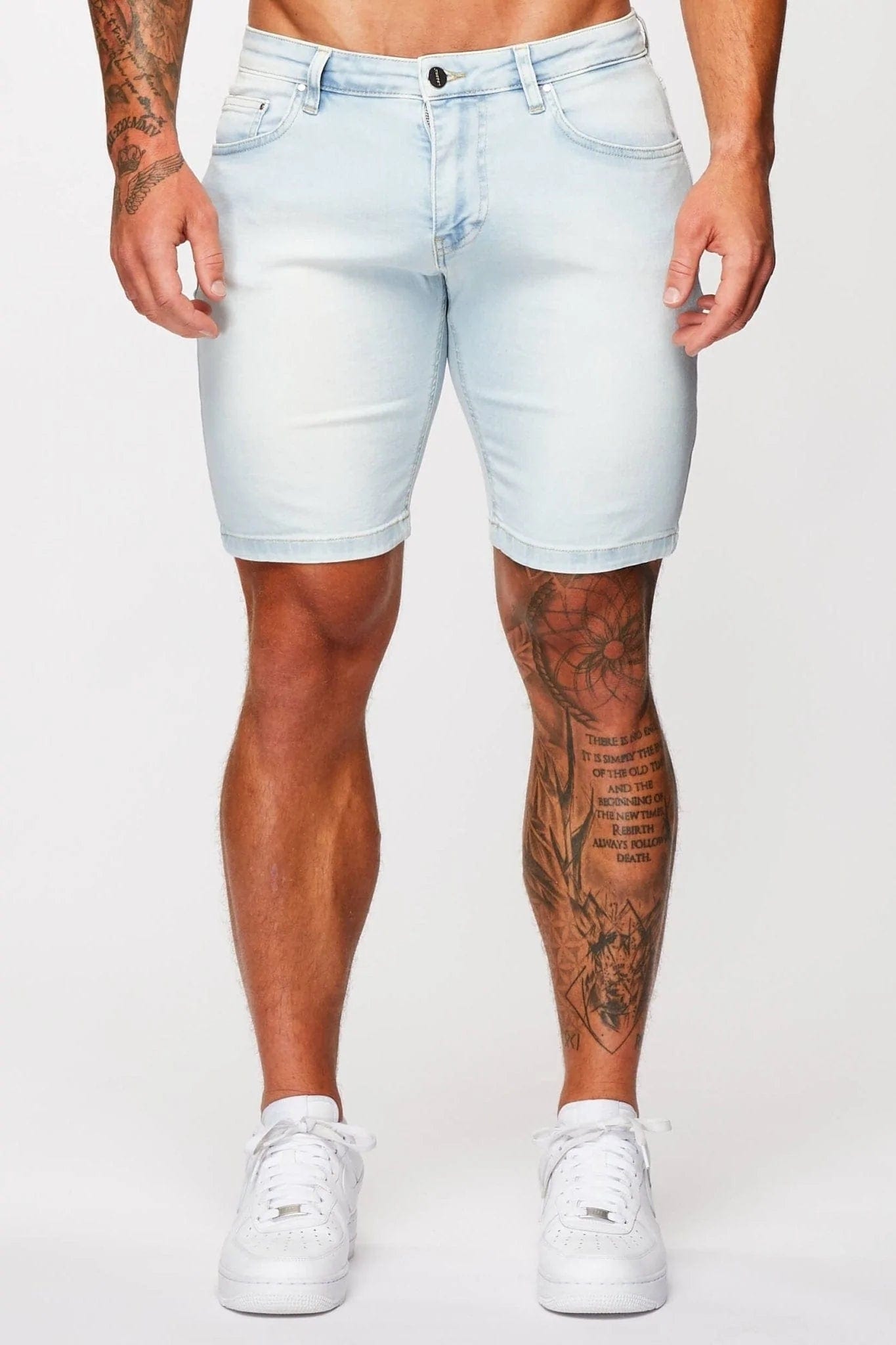 Legend London Shorts DENIM SHORT - PALE BLUE