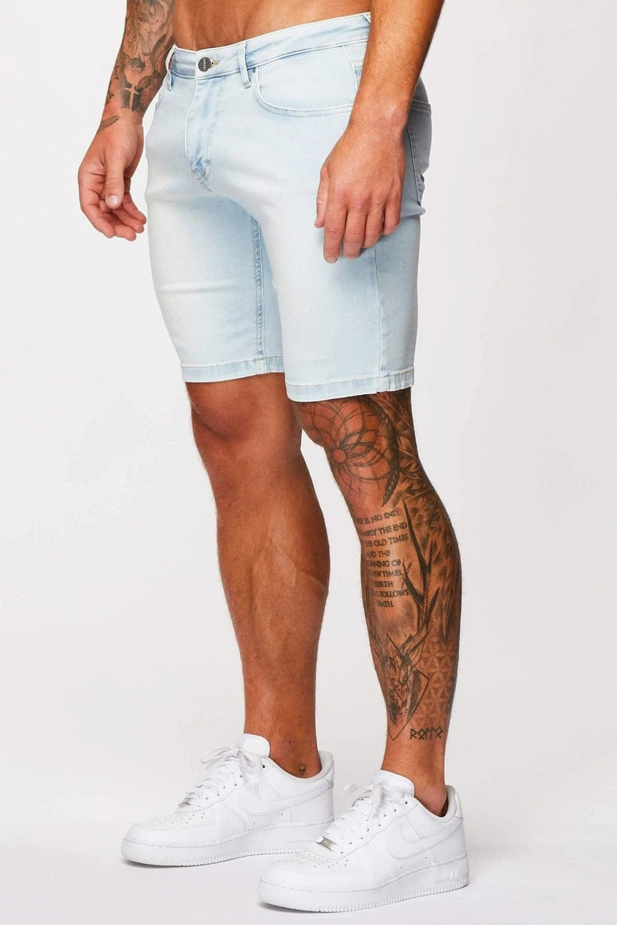 Legend London Shorts DENIM SHORT - PALE BLUE