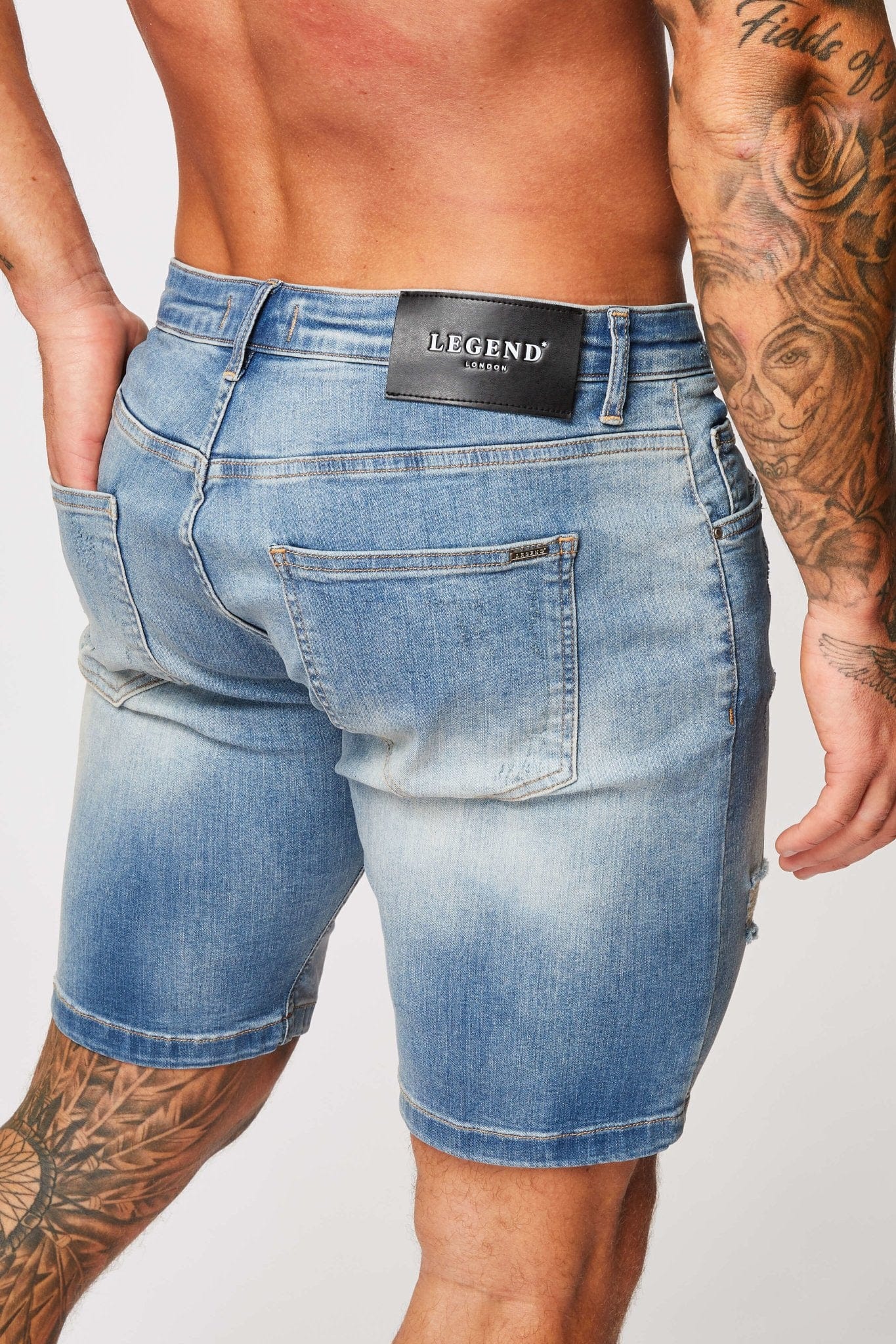 Legend London Shorts DENIM SHORT - STRONG WASH DARK BLUE