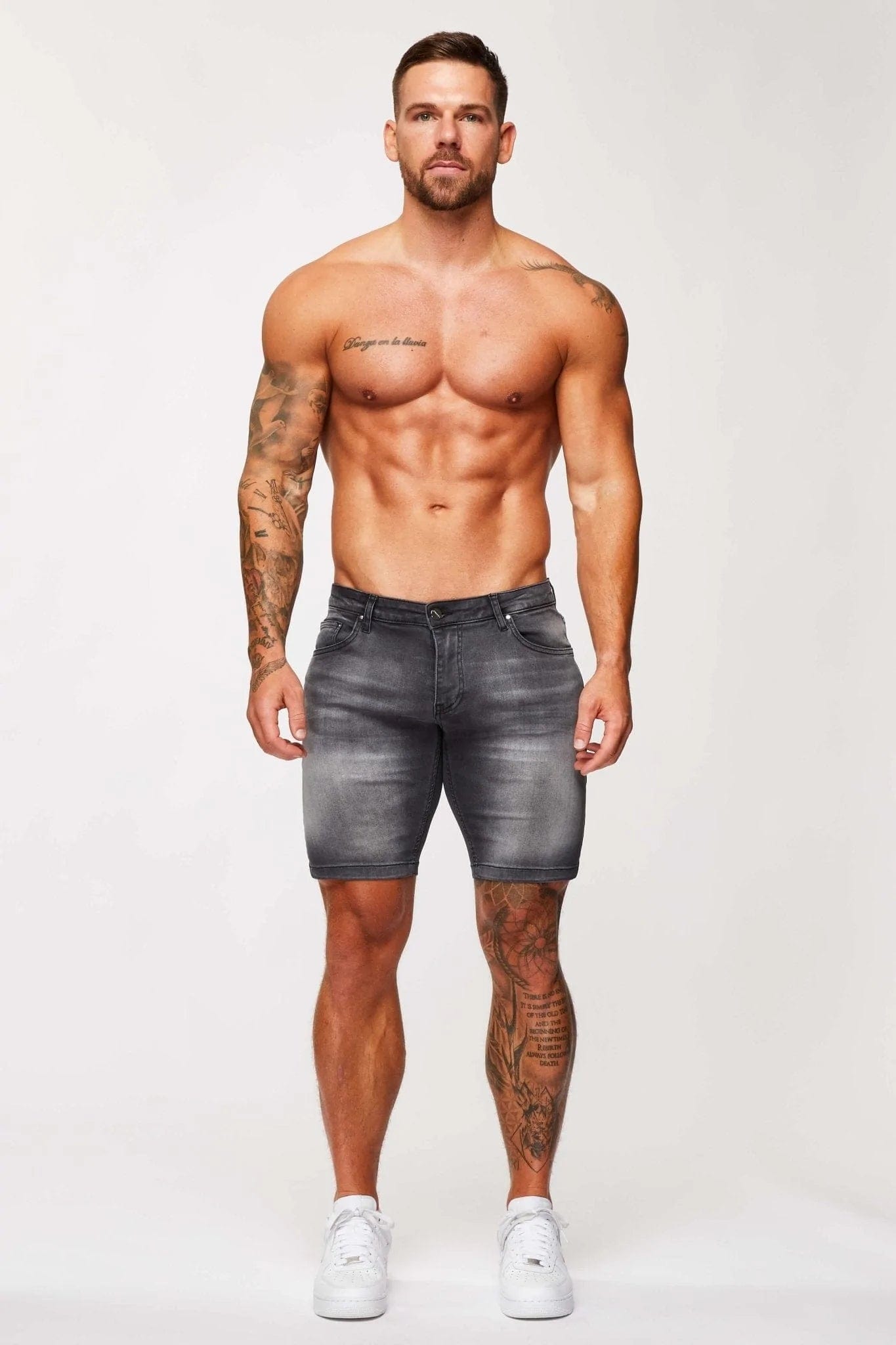 Legend London Shorts DENIM SHORT - WASHED GREY