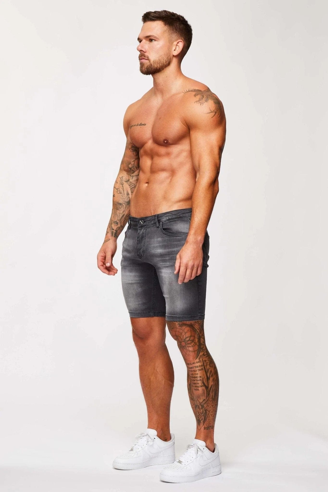 Legend London Shorts DENIM SHORT - WASHED GREY