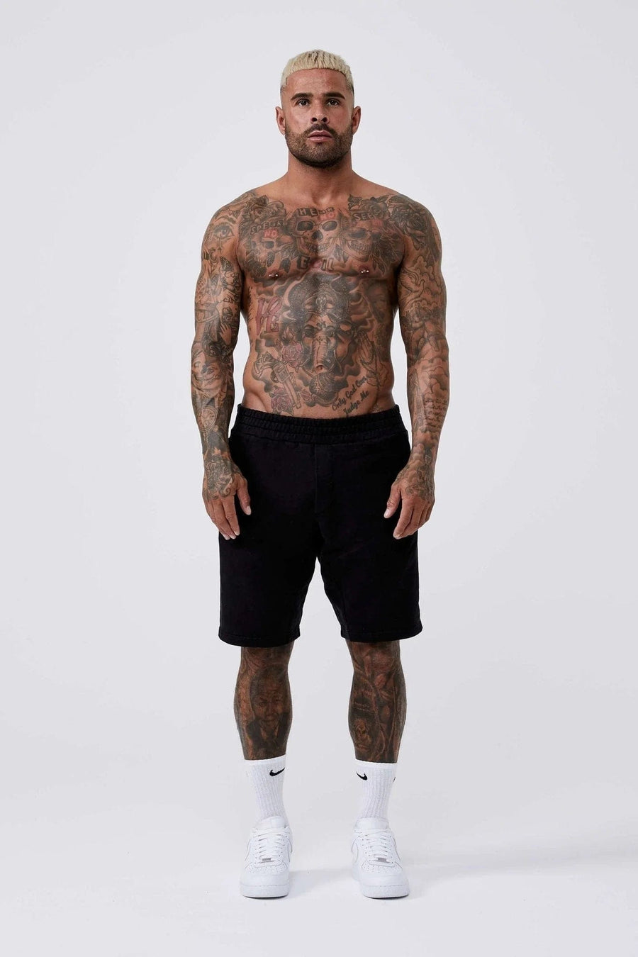 Legend London Shorts LEGEND BASICS SWEATSHORT - BLACK