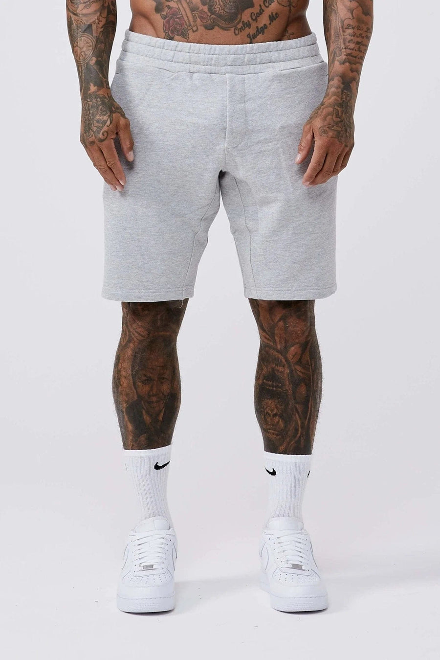 Legend London Shorts LEGEND* BASICS SWEATSHORT - GREY MARL