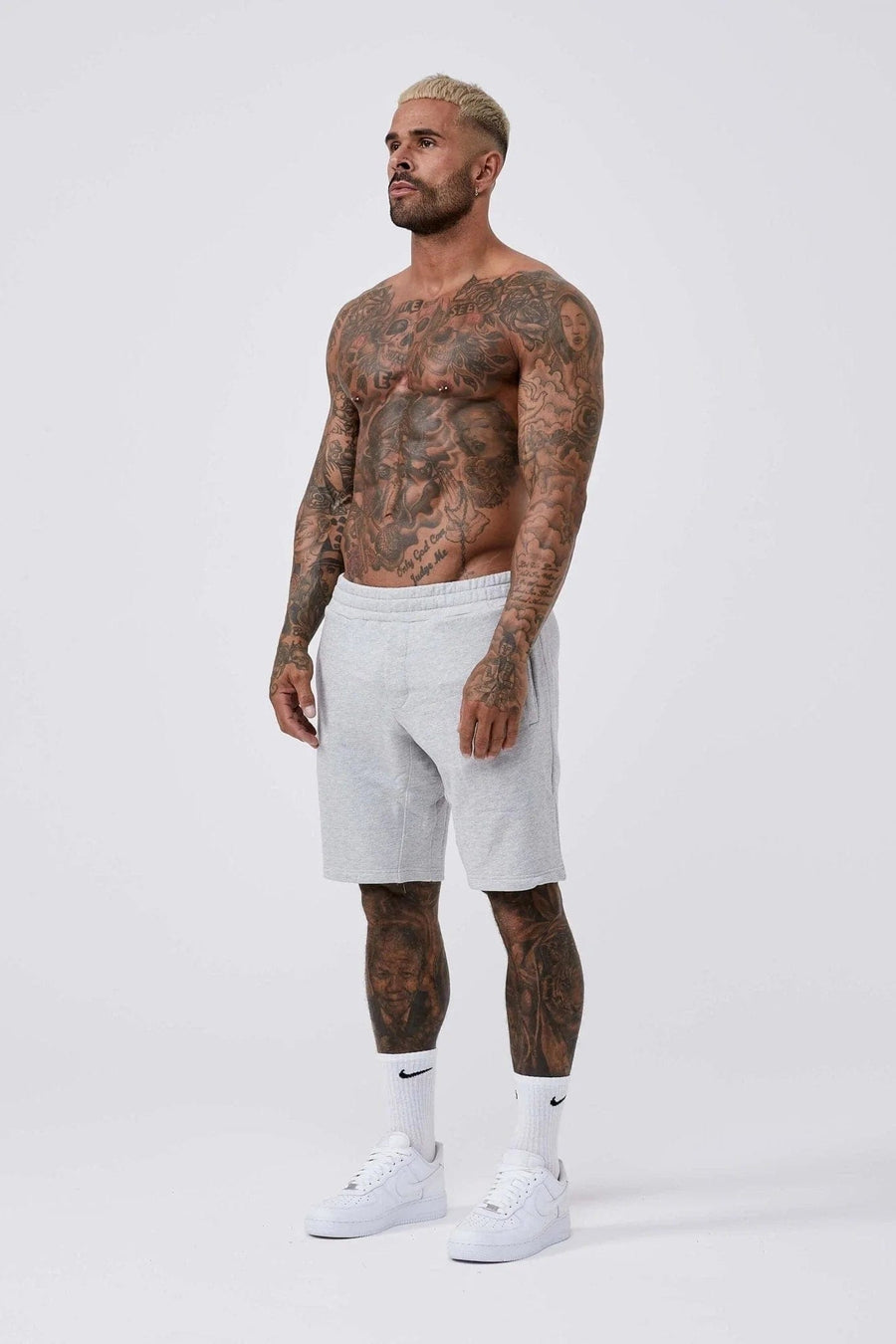 Legend London Shorts LEGEND* BASICS SWEATSHORT - GREY MARL