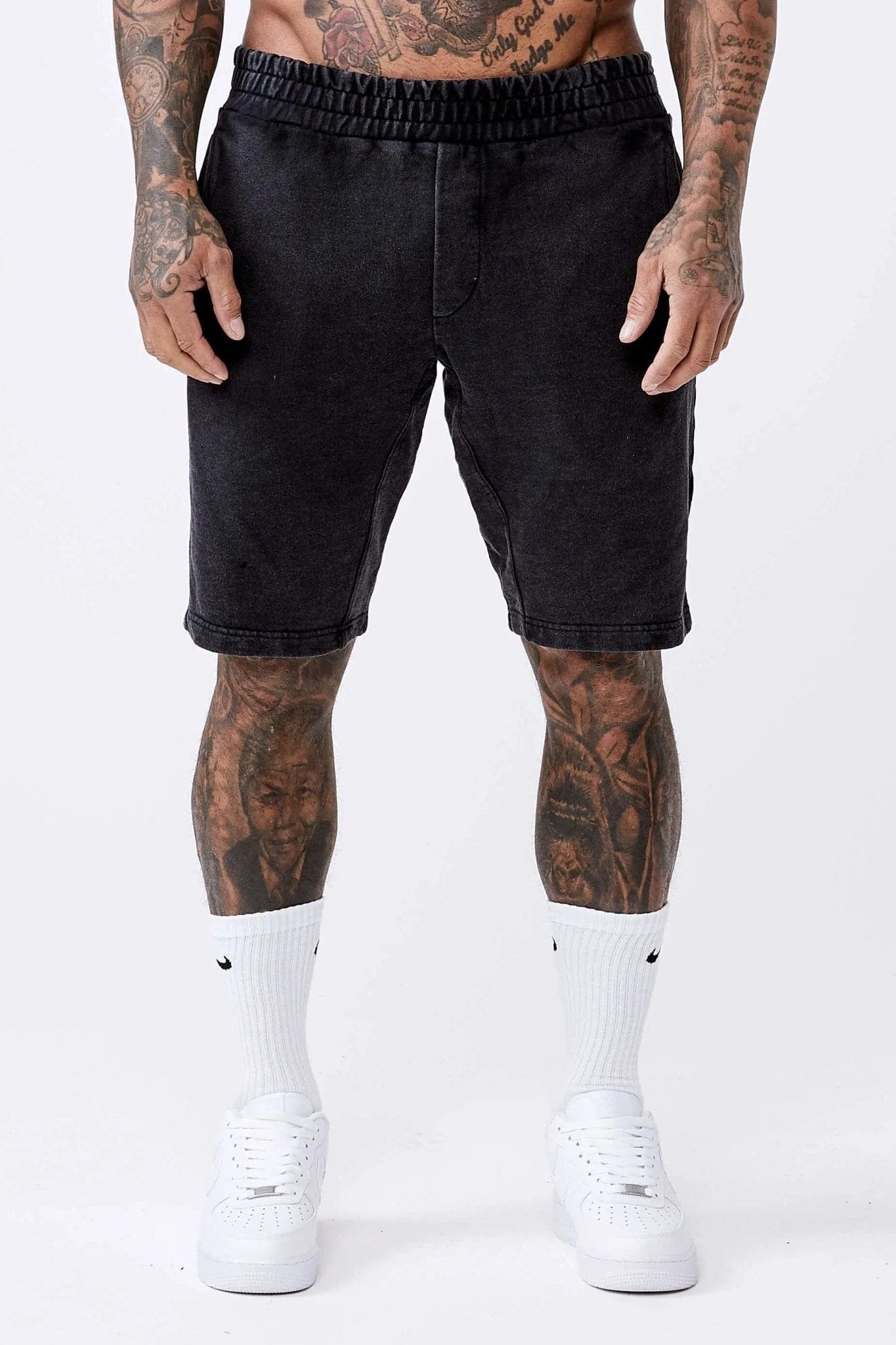 Legend London Shorts LEGEND BASICS SWEATSHORT - WASHED GREY
