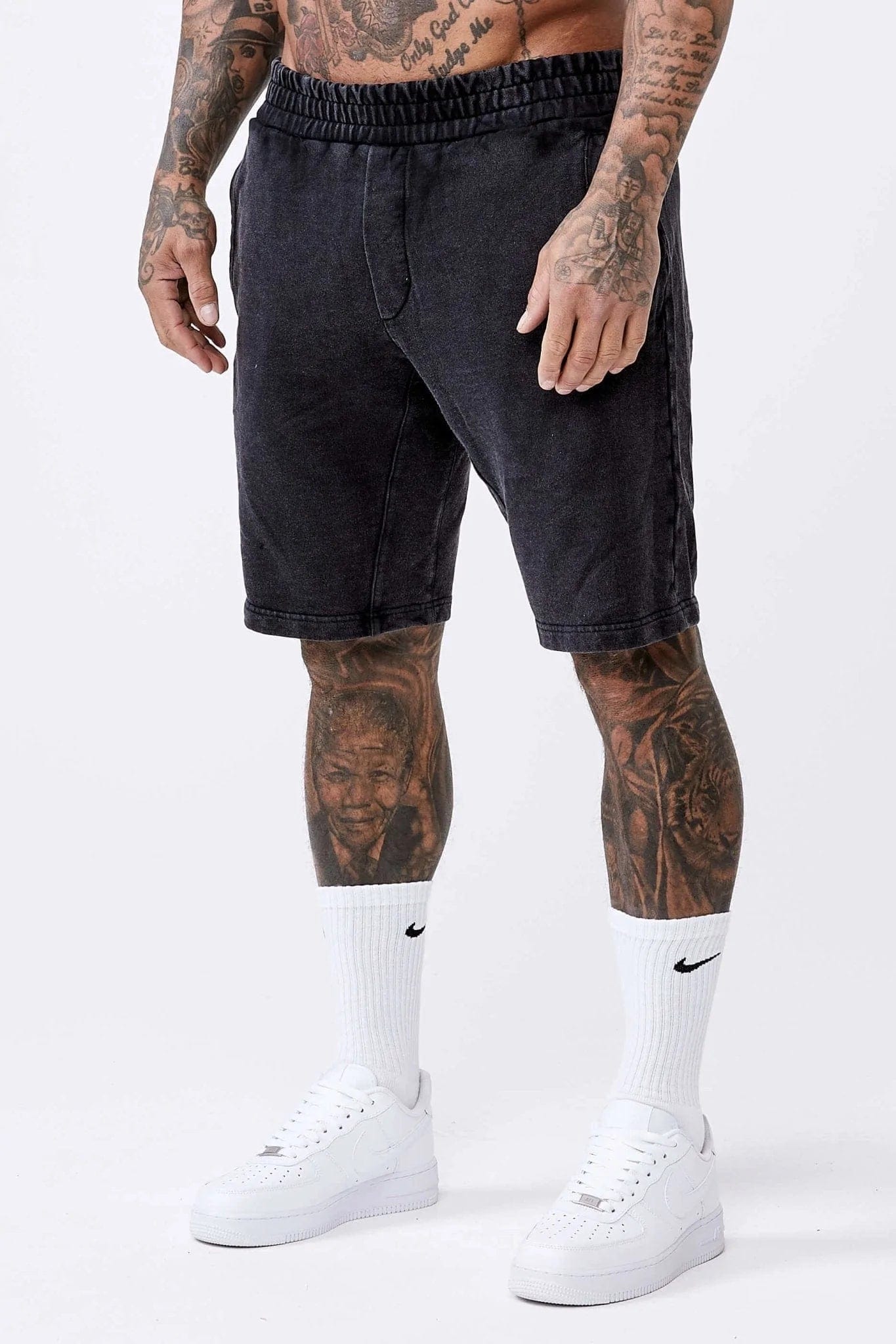 Legend London Shorts LEGEND BASICS SWEATSHORT - WASHED GREY