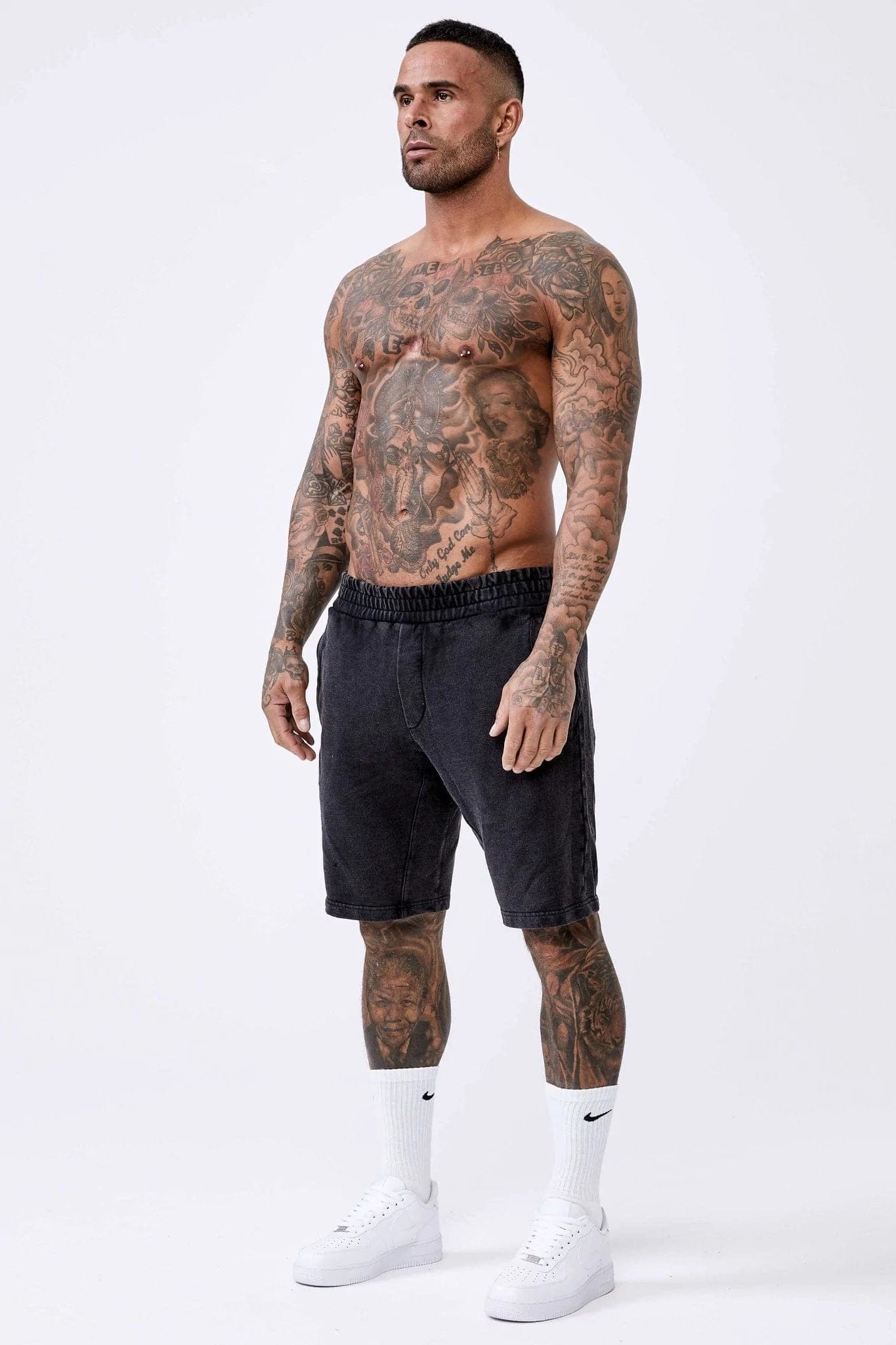 Legend London Shorts LEGEND BASICS SWEATSHORT - WASHED GREY