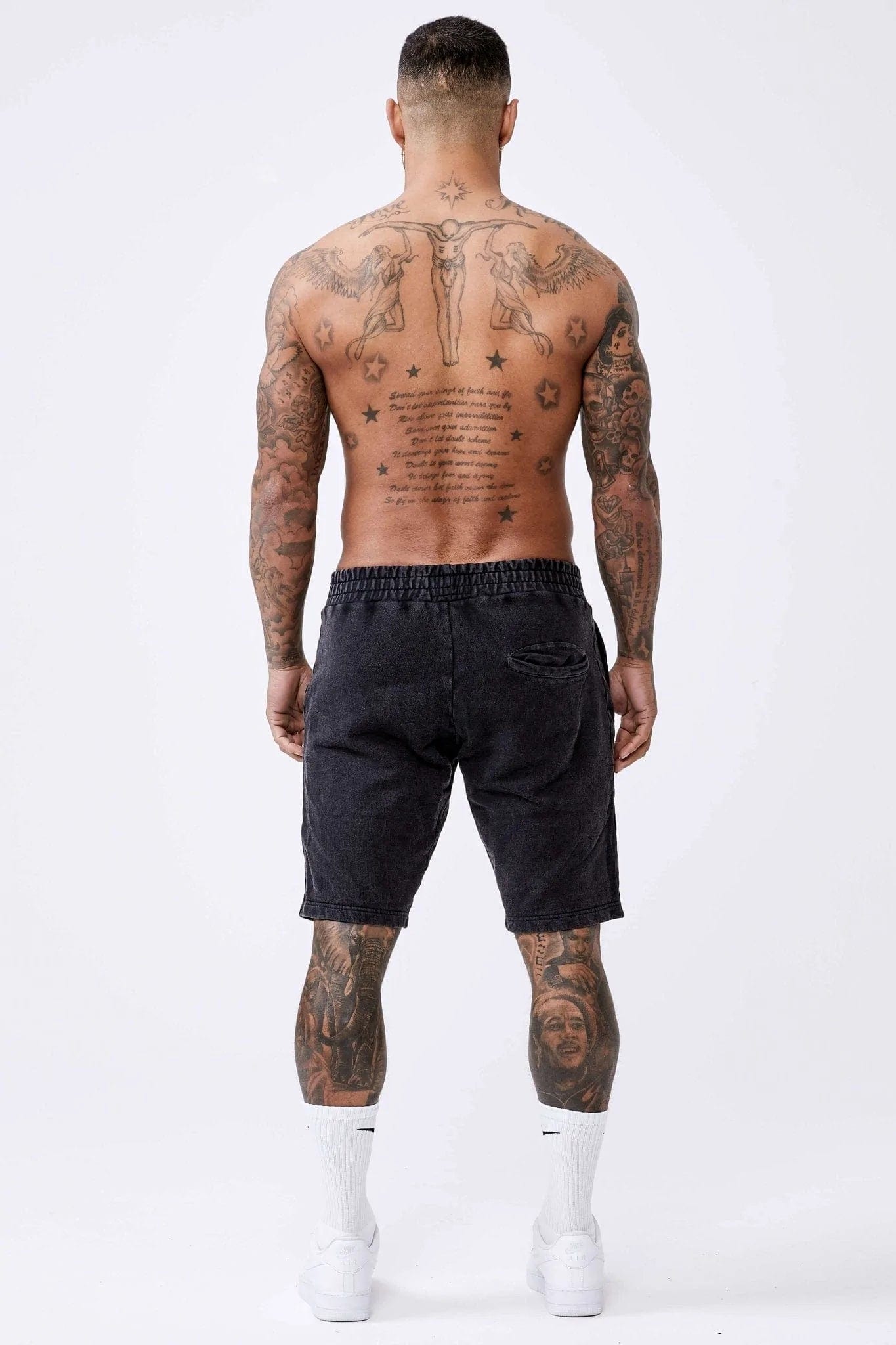 Legend London Shorts LEGEND BASICS SWEATSHORT - WASHED GREY