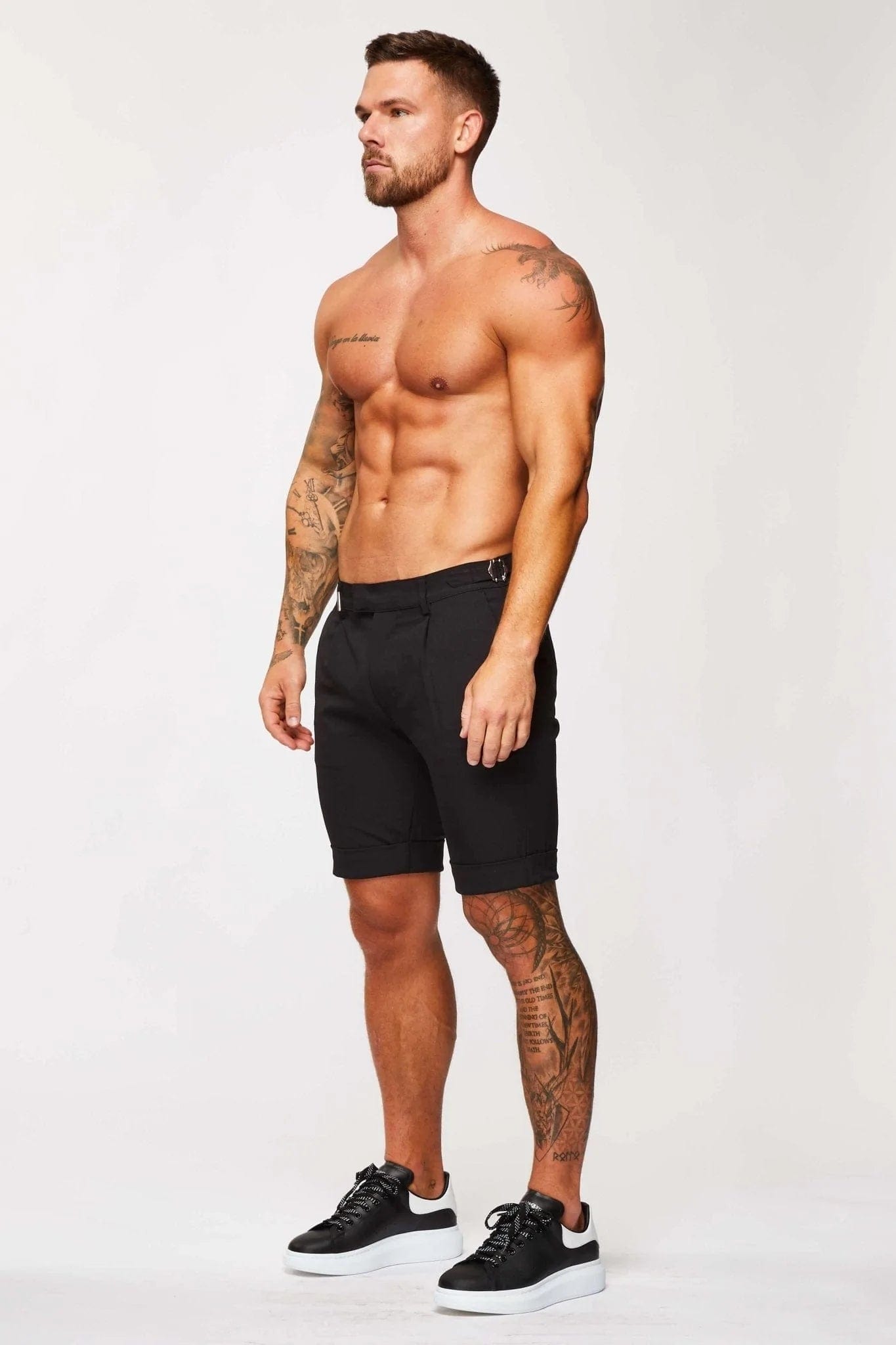 Legend London Shorts SIDE CINCH SHORT - BLACK