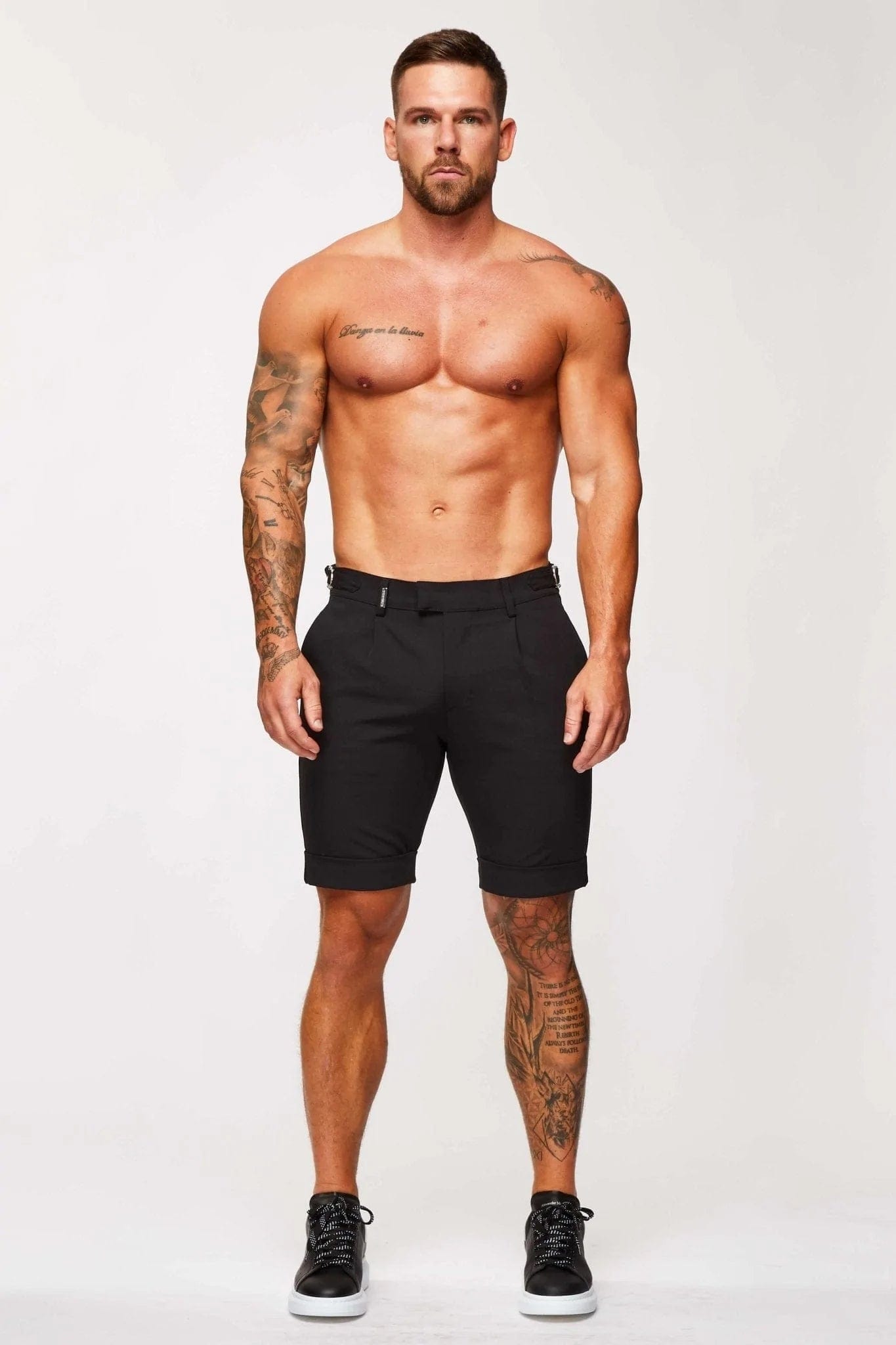 Legend London Shorts SIDE CINCH SHORT - BLACK