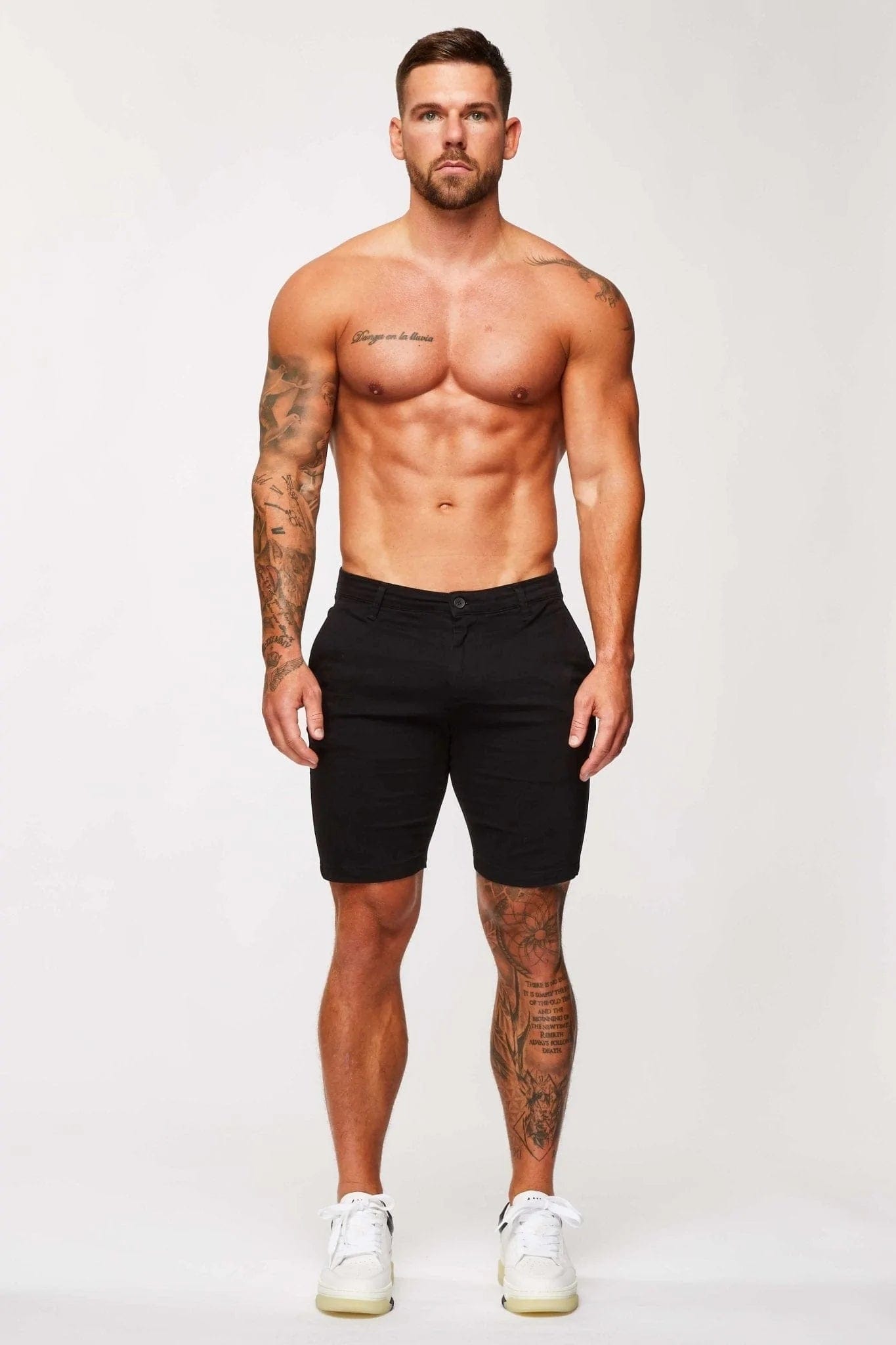 Legend London Shorts STRETCH CHINO SHORT - BLACK