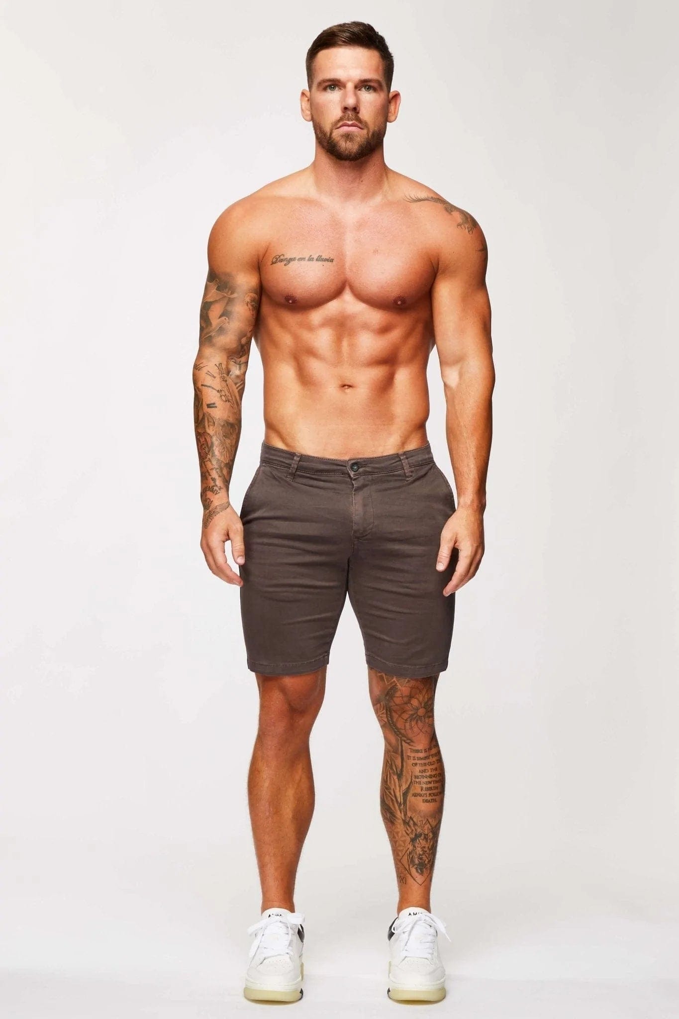 Legend London Shorts STRETCH CHINO SHORT - DARK GREY