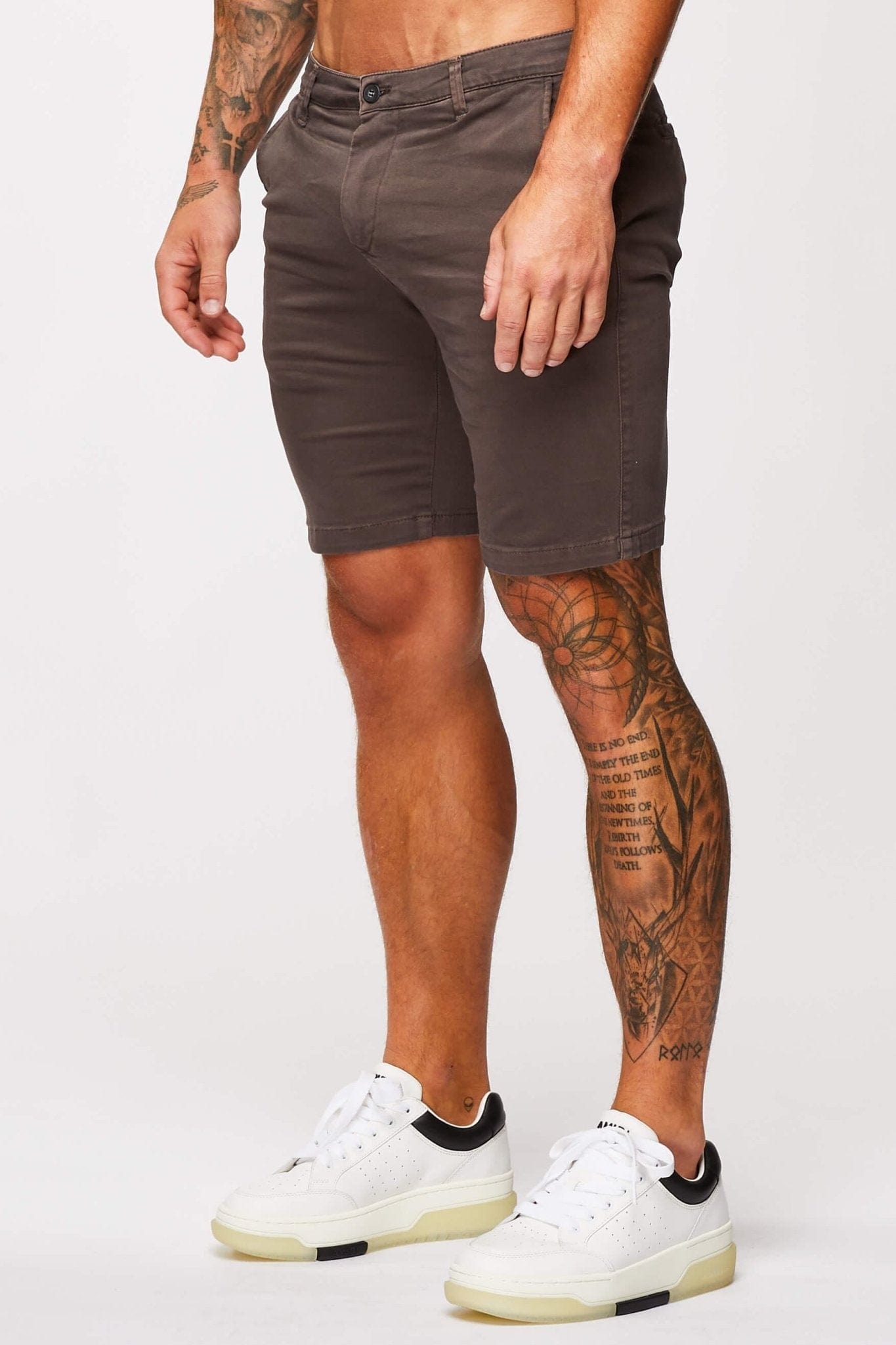 Legend London Shorts STRETCH CHINO SHORT - DARK GREY