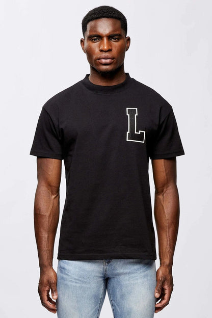 Legend London T-SHIRT VARSITY L T-SHIRT - BLACK