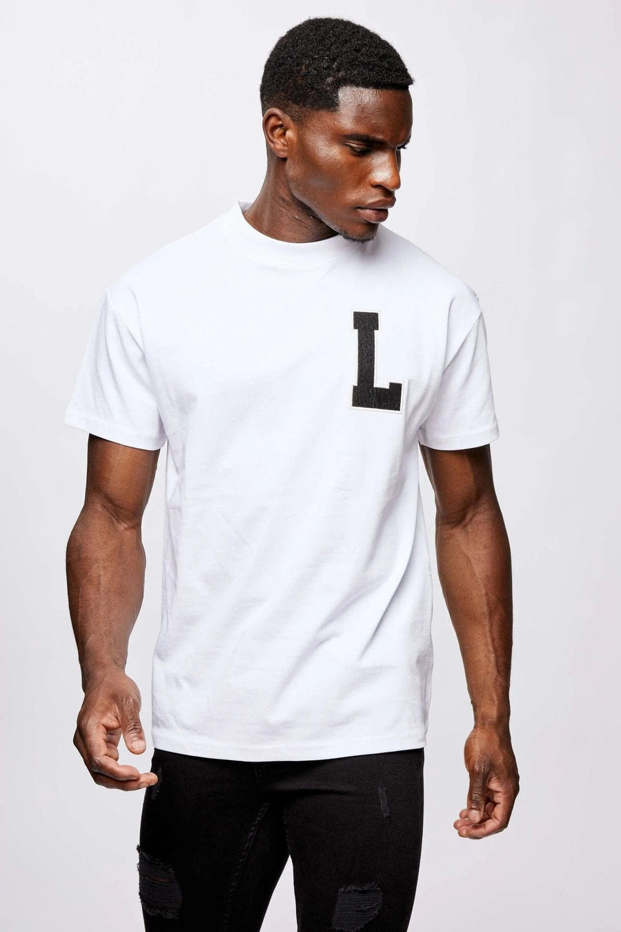 Legend London T-SHIRT VARSITY L T-SHIRT - WHITE