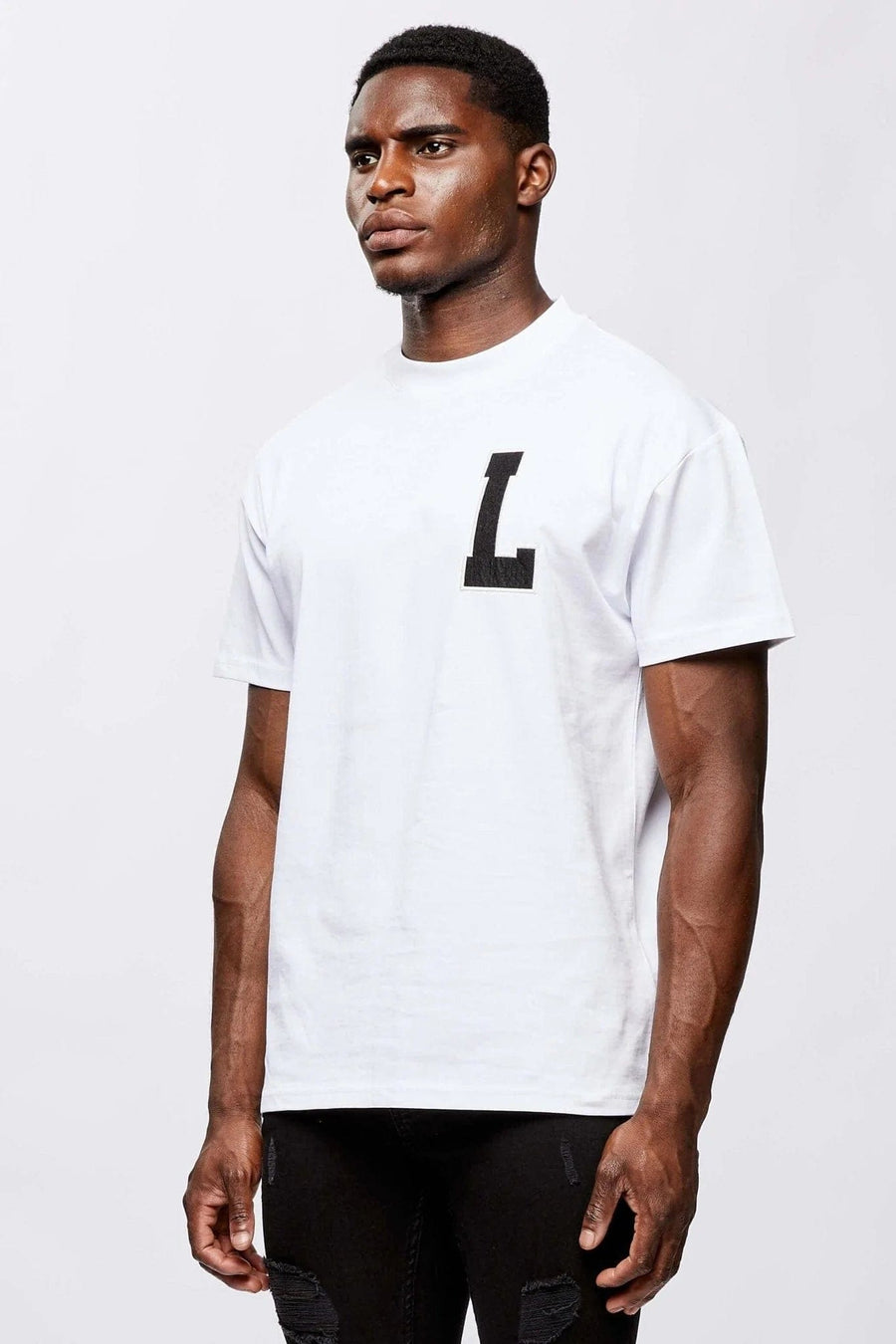 Legend London T-SHIRT VARSITY L T-SHIRT - WHITE