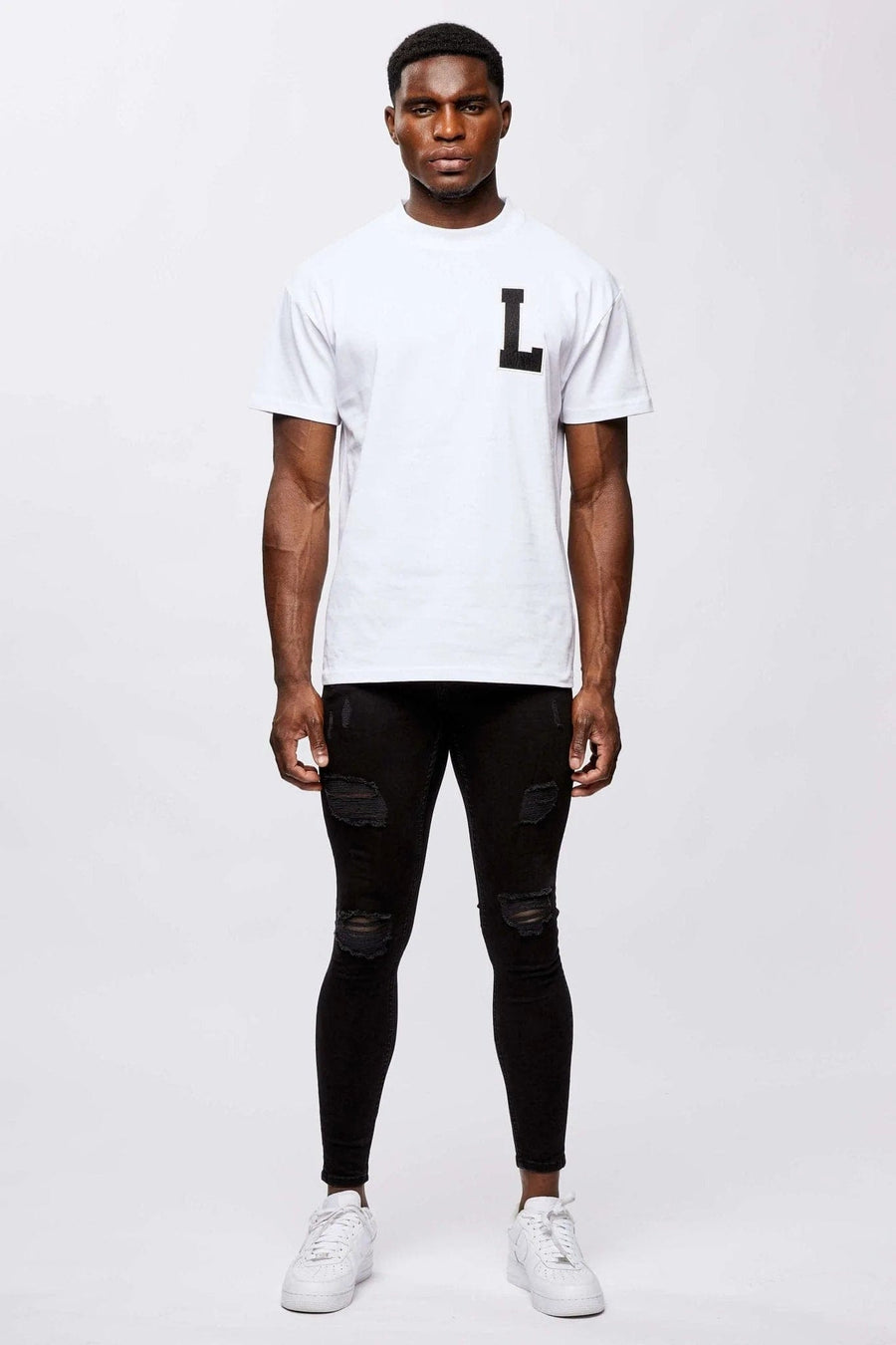 Legend London T-SHIRT VARSITY L T-SHIRT - WHITE