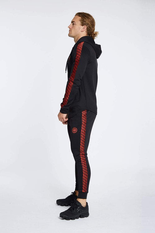 Legend London Tracksuit Legend London Tracksuit - Black &amp; Red Side Pattern