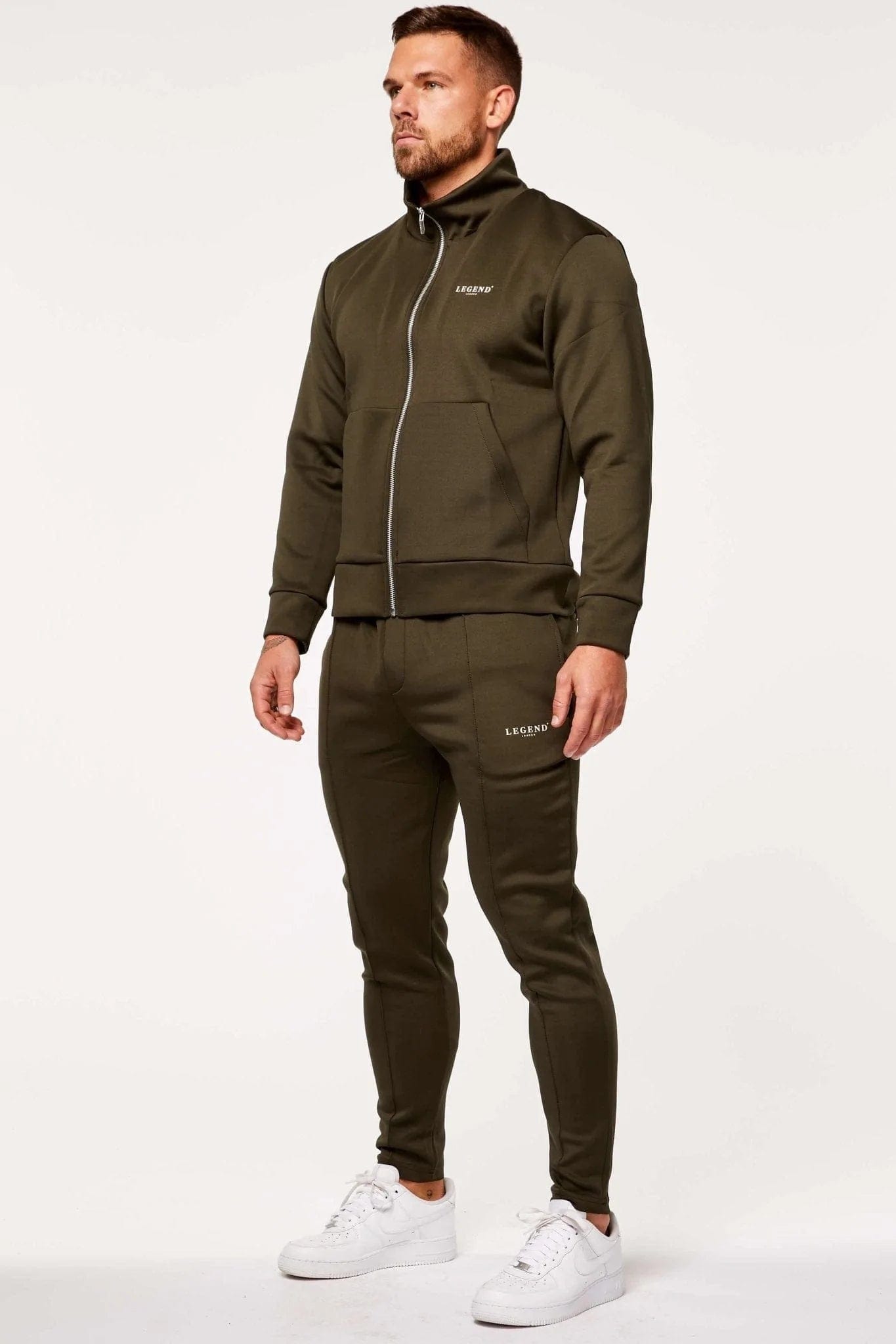 TRACKSUIT JACKET DARK GREEN Legend London