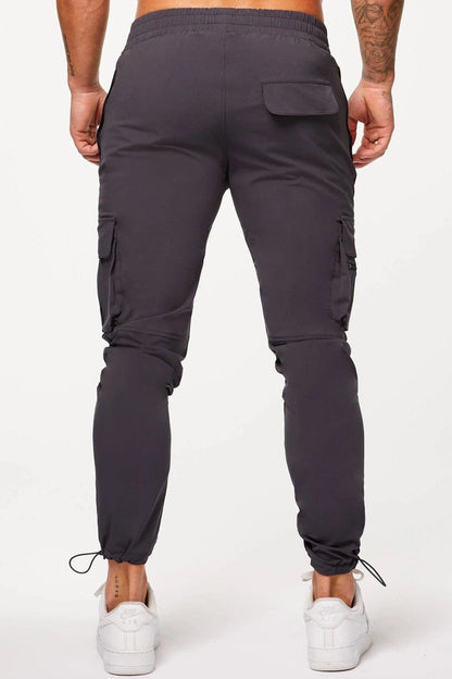 Legend London Trouser TECH STRETCH CARGO PANTS - DARK GREY
