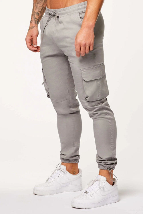 Legend London Trouser UTILITY CARGO PANTS - LIGHT GREY