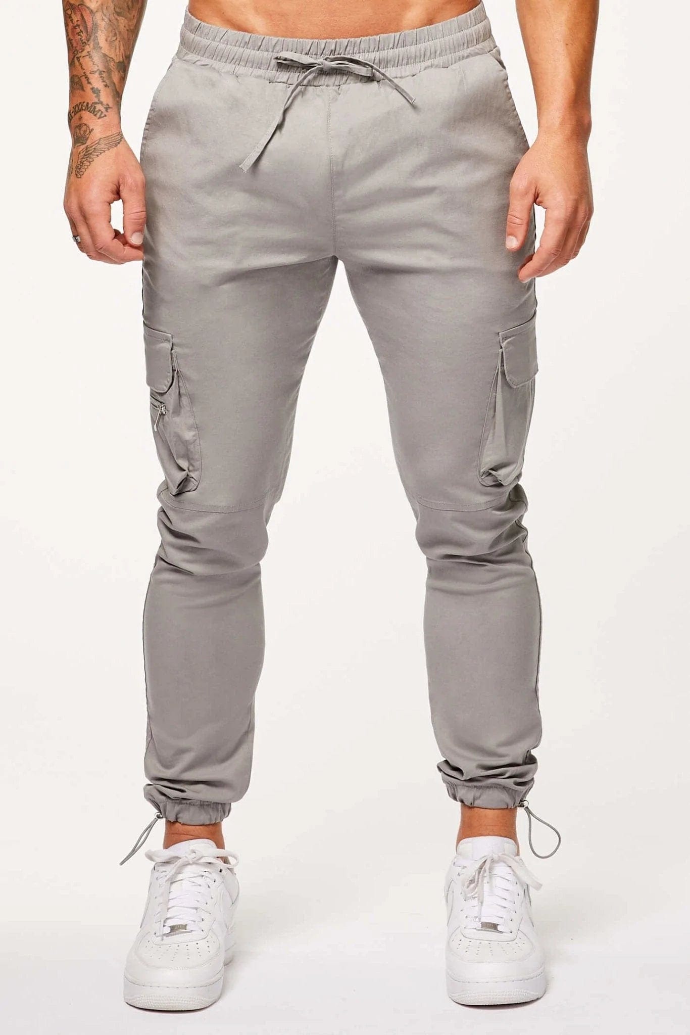 Legend London Trouser UTILITY CARGO PANTS - LIGHT GREY